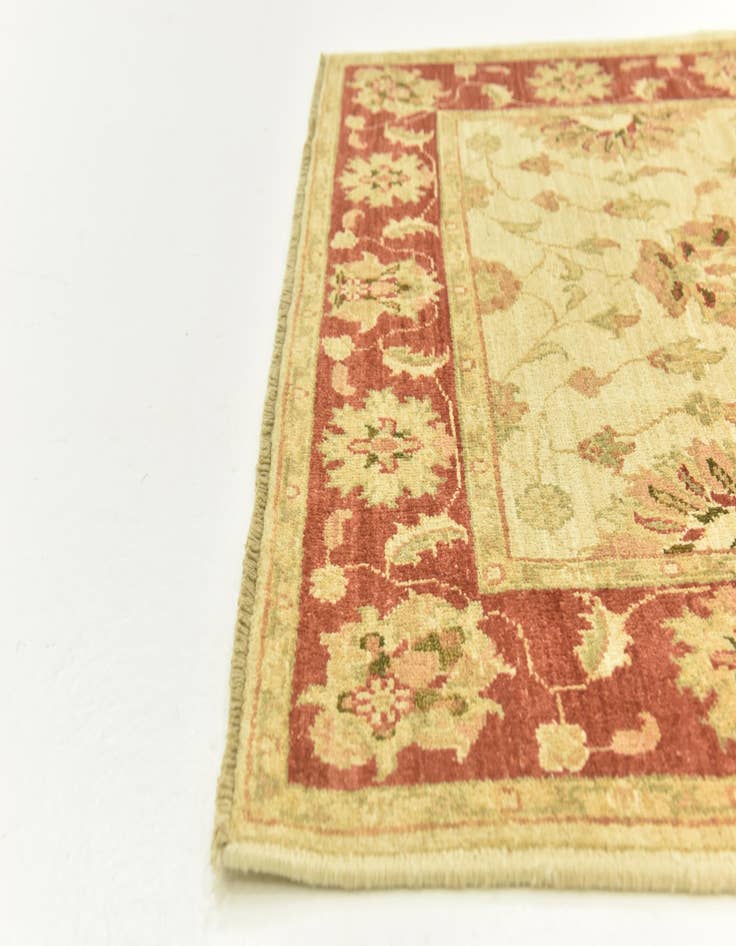 Detail image of 3' 5 x 5'  Hand Knotted Peshawar Ziegler Rug