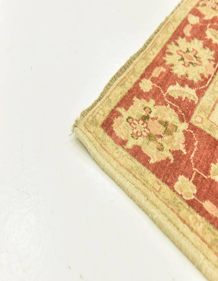 Detail image of 3' 5 x 5'  Hand Knotted Peshawar Ziegler Rug