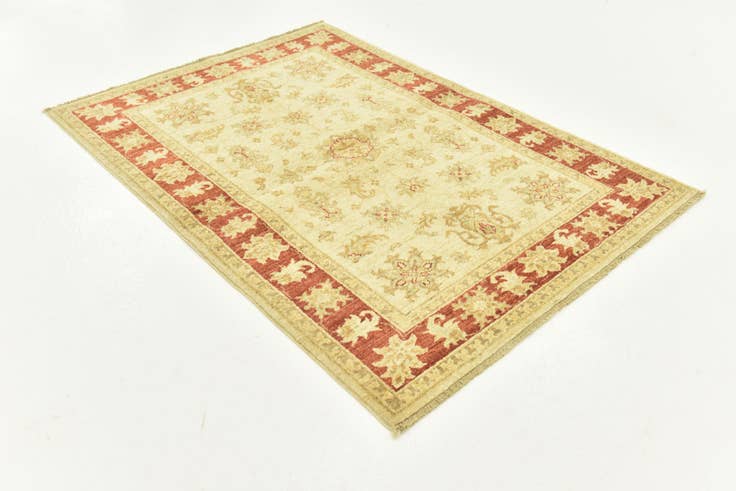 Detail image of 3' 5 x 4' 10 Hand Knotted Peshawar Ziegler Rug