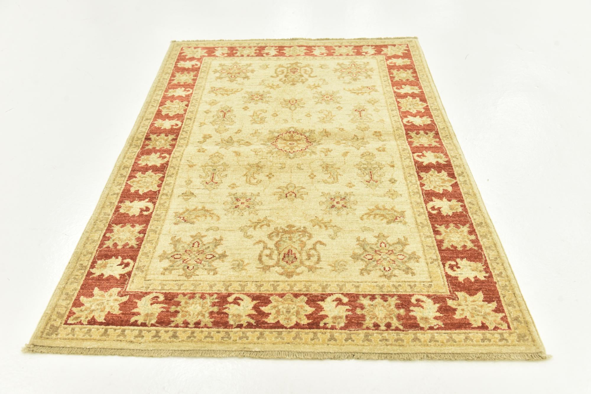 3' 5 x 4' 10 Hand Knotted Peshawar Ziegler Rug
