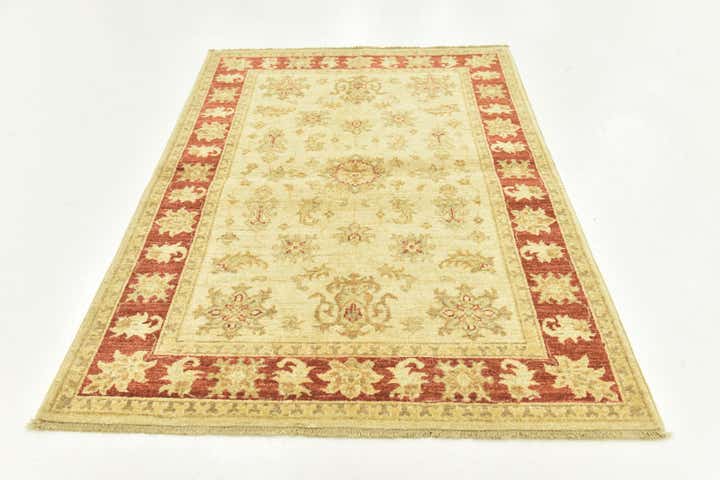 3' 5 x 4' 10 Hand Knotted Peshawar Ziegler Rug
