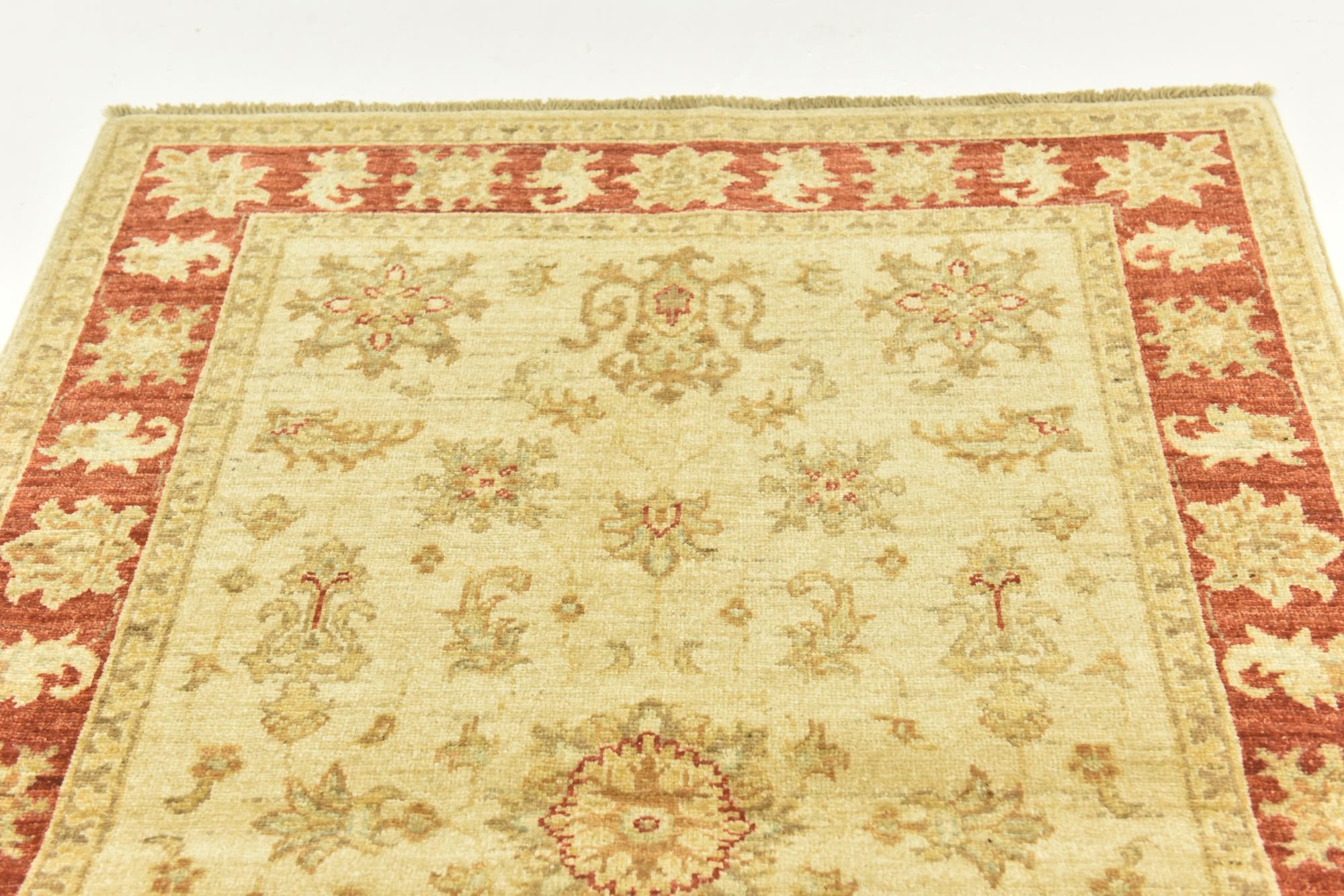 3' 5 x 4' 10 Hand Knotted Peshawar Ziegler Rug