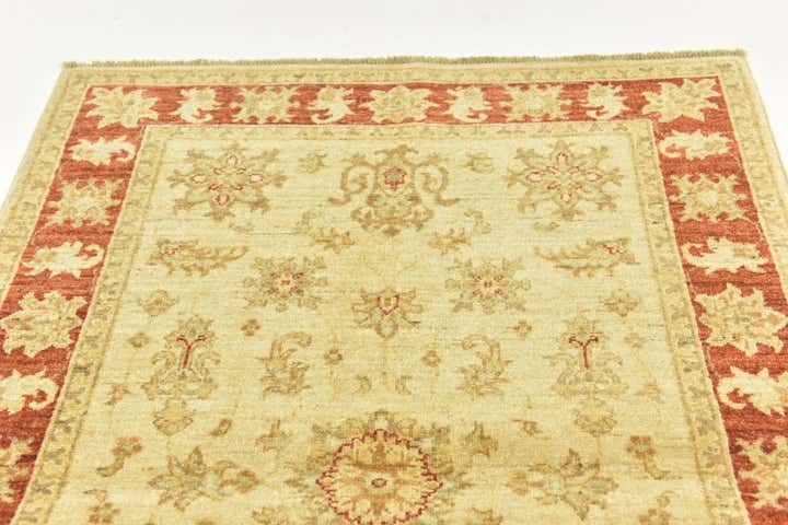 3' 5 x 4' 10 Hand Knotted Peshawar Ziegler Rug