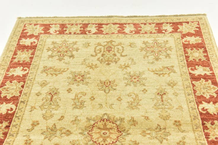 Detail image of 3' 5 x 4' 10 Hand Knotted Peshawar Ziegler Rug