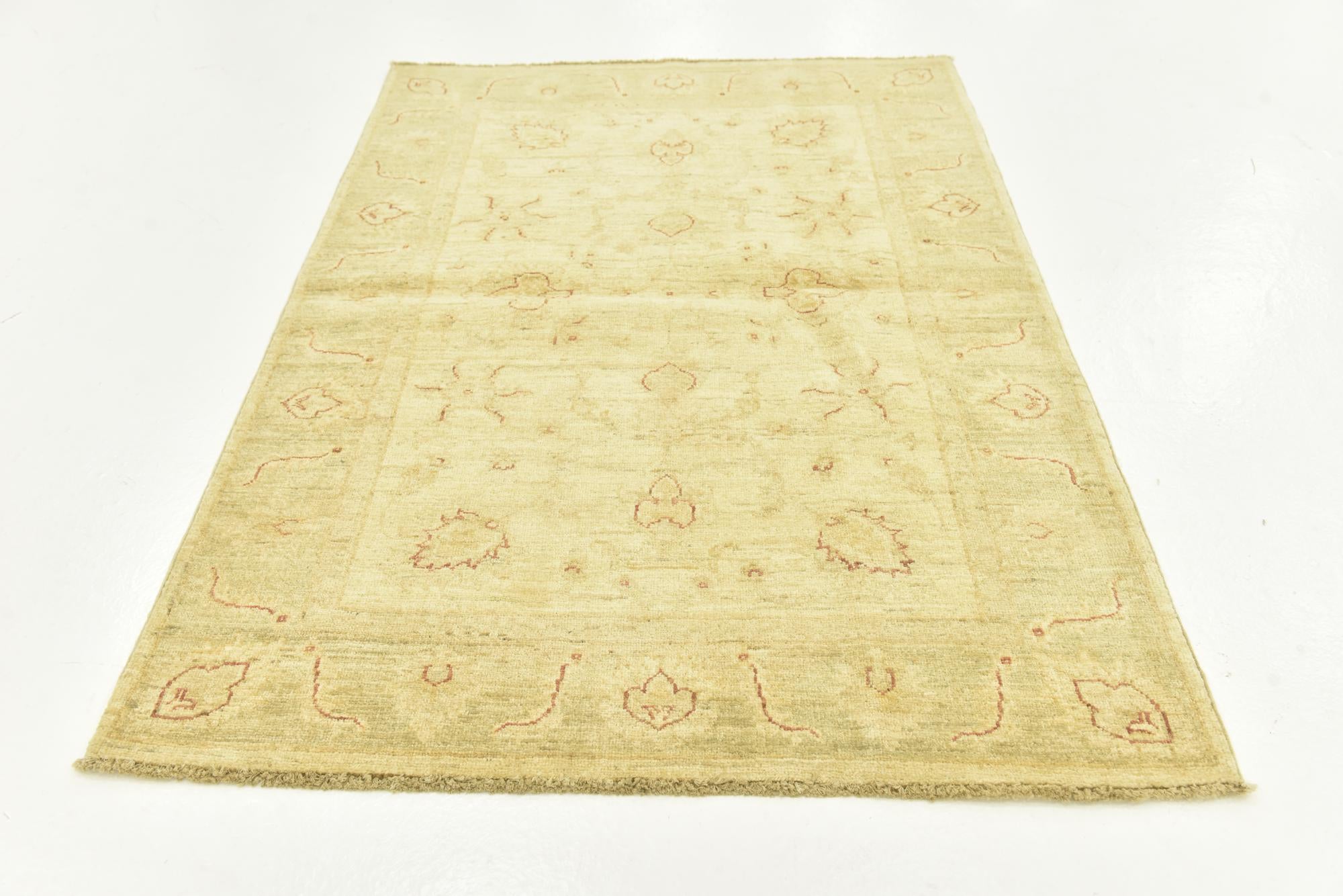 105cm x 150cm anudado a mano Peshawar Ziegler Alfombra