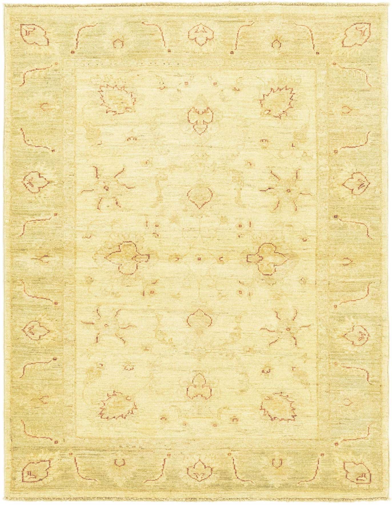 3' 5 x 4' 11 Hand Knotted Peshawar Ziegler Rug