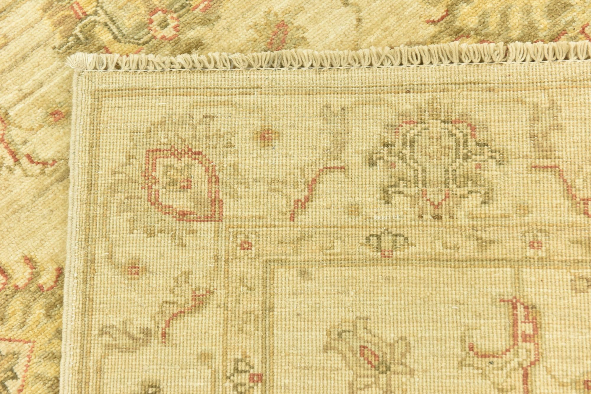 3' 4 x 5' Hand Knotted Peshawar Ziegler Rug