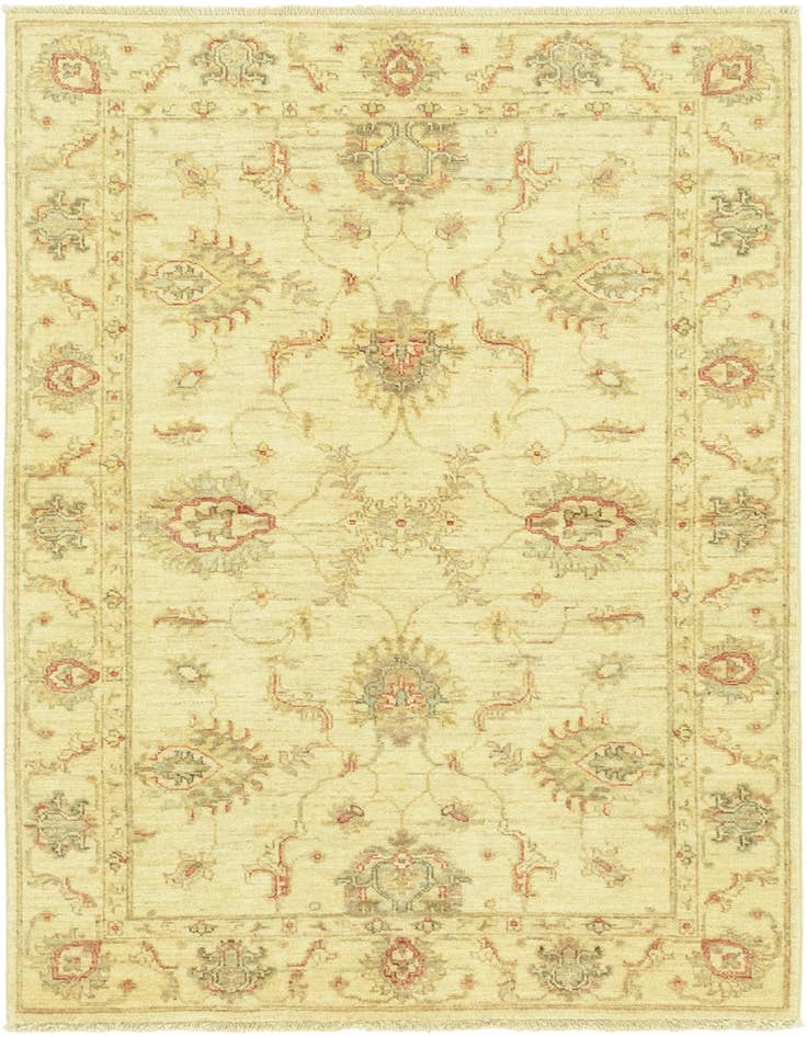 Detail image of 3' 4 x 5' Hand Knotted Peshawar Ziegler Rug