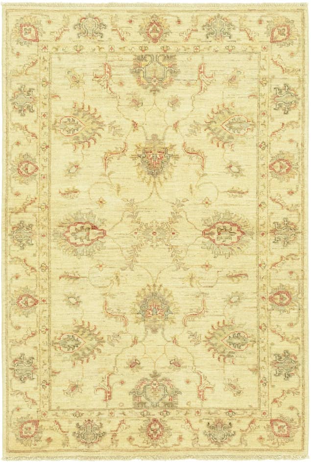 Detail image of 3' 4 x 5' Hand Knotted Peshawar Ziegler Rug