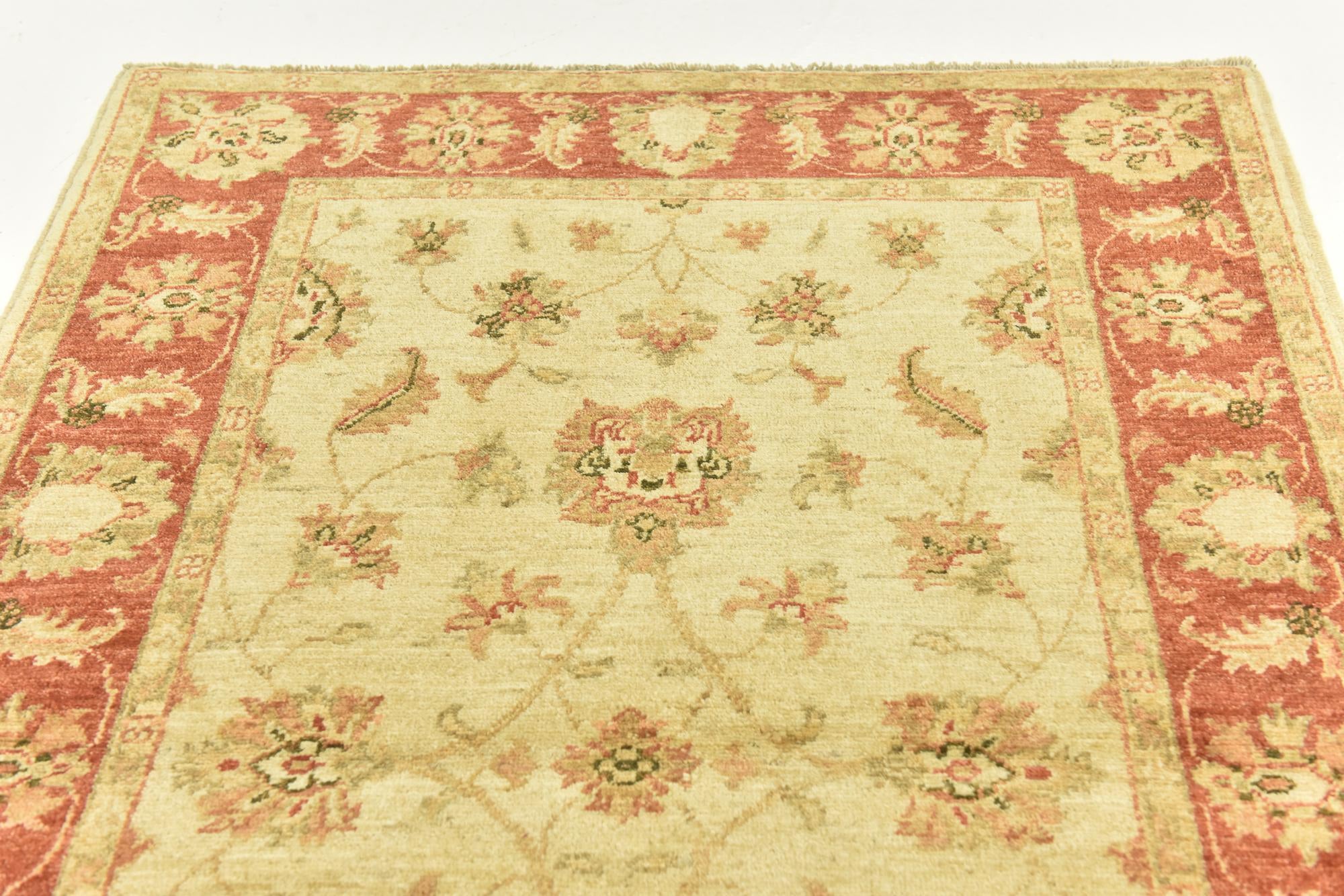 3' 4 x 5' Hand Knotted Peshawar Ziegler Rug