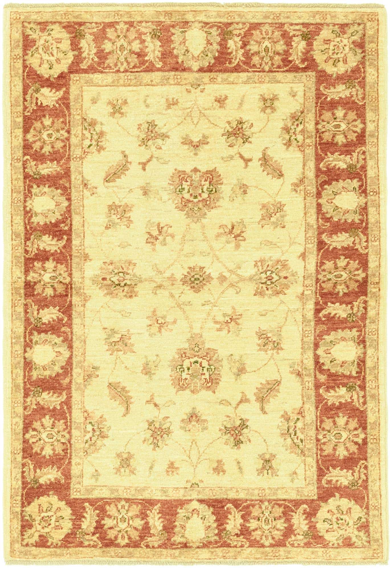 3' 4 x 5' Hand Knotted Peshawar Ziegler Rug