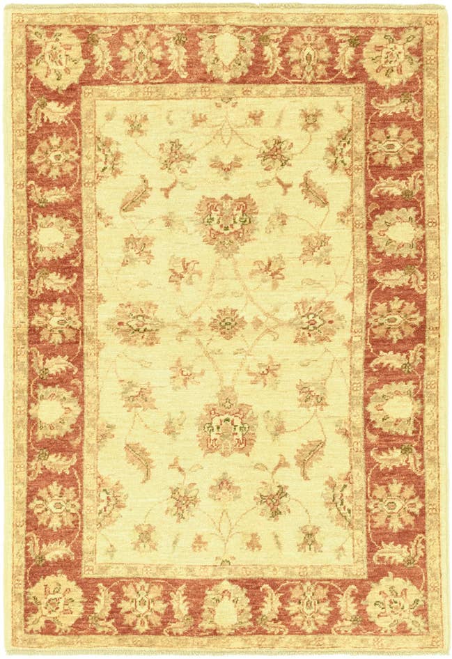 Detail image of 3' 4 x 5' Hand Knotted Peshawar Ziegler Rug