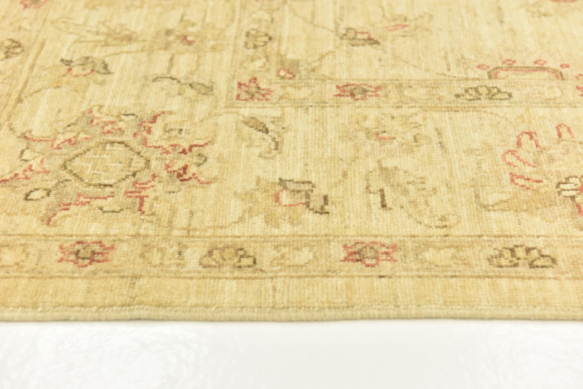 5' 9 x 8' Hand Knotted Peshawar Ziegler Rug