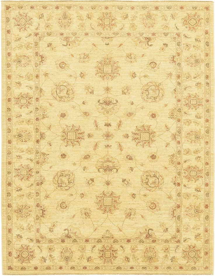 Detail image of 5' 9 x 8' Hand Knotted Peshawar Ziegler Rug