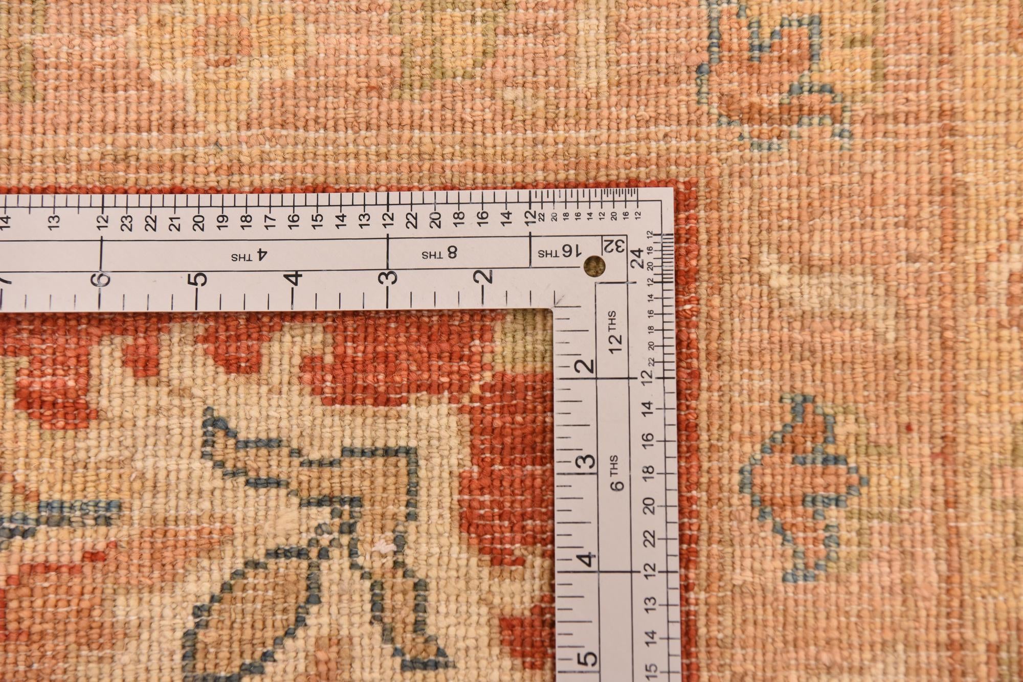 13' 1 x 17' 5 Hand Knotted Peshawar Ziegler Rug