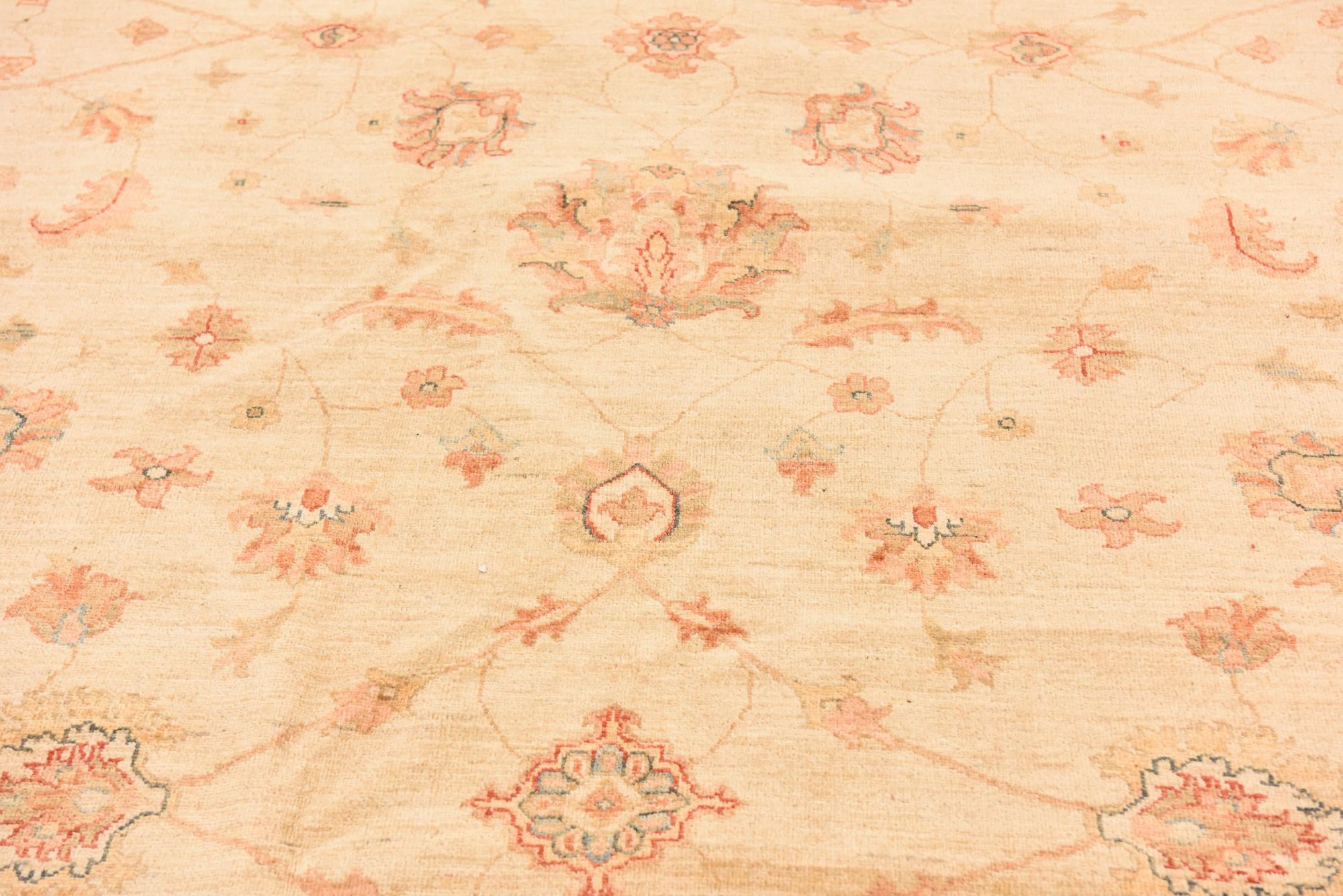 13' 1 x 17' 5 Hand Knotted Peshawar Ziegler Rug