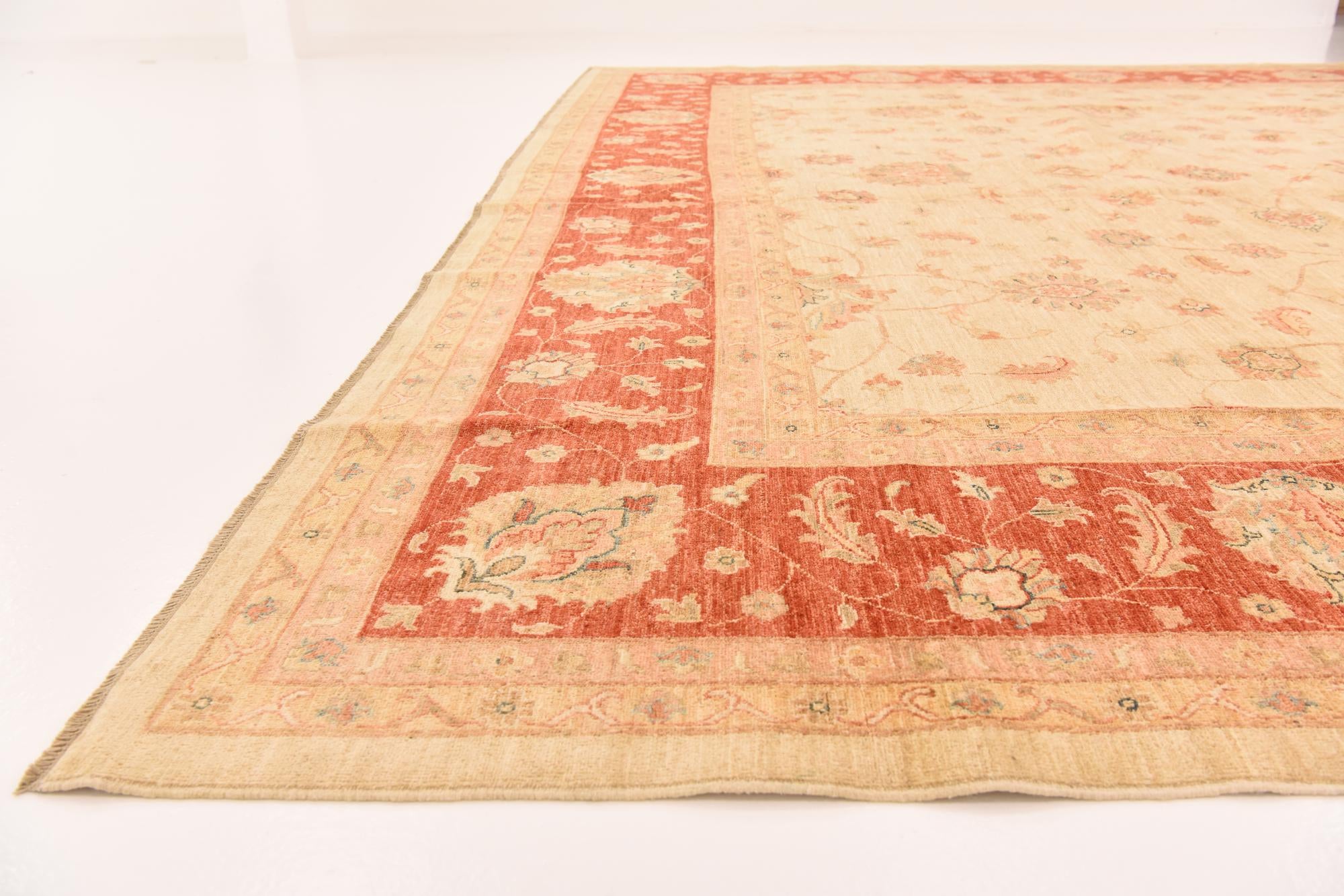 13' 1 x 17' 5 Hand Knotted Peshawar Ziegler Rug