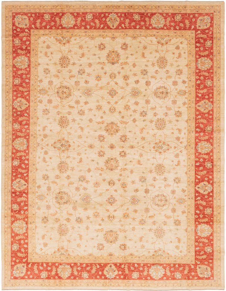 Detail image of 13' 1 x 17' 5 Hand Knotted Peshawar Ziegler Rug