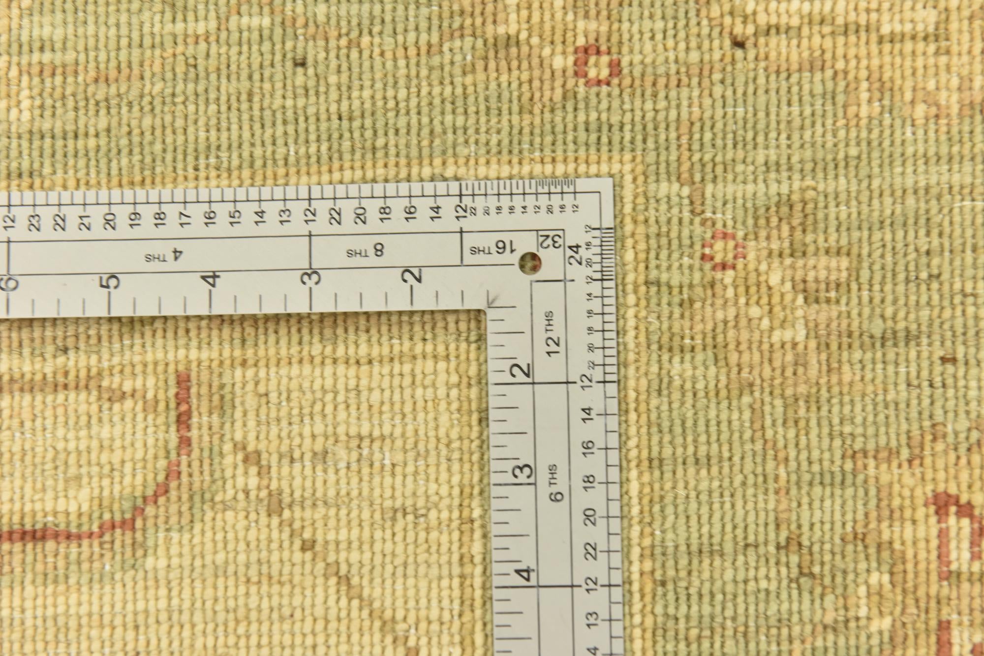 5' 8 x 8' 2 Hand Knotted Peshawar Ziegler Rug