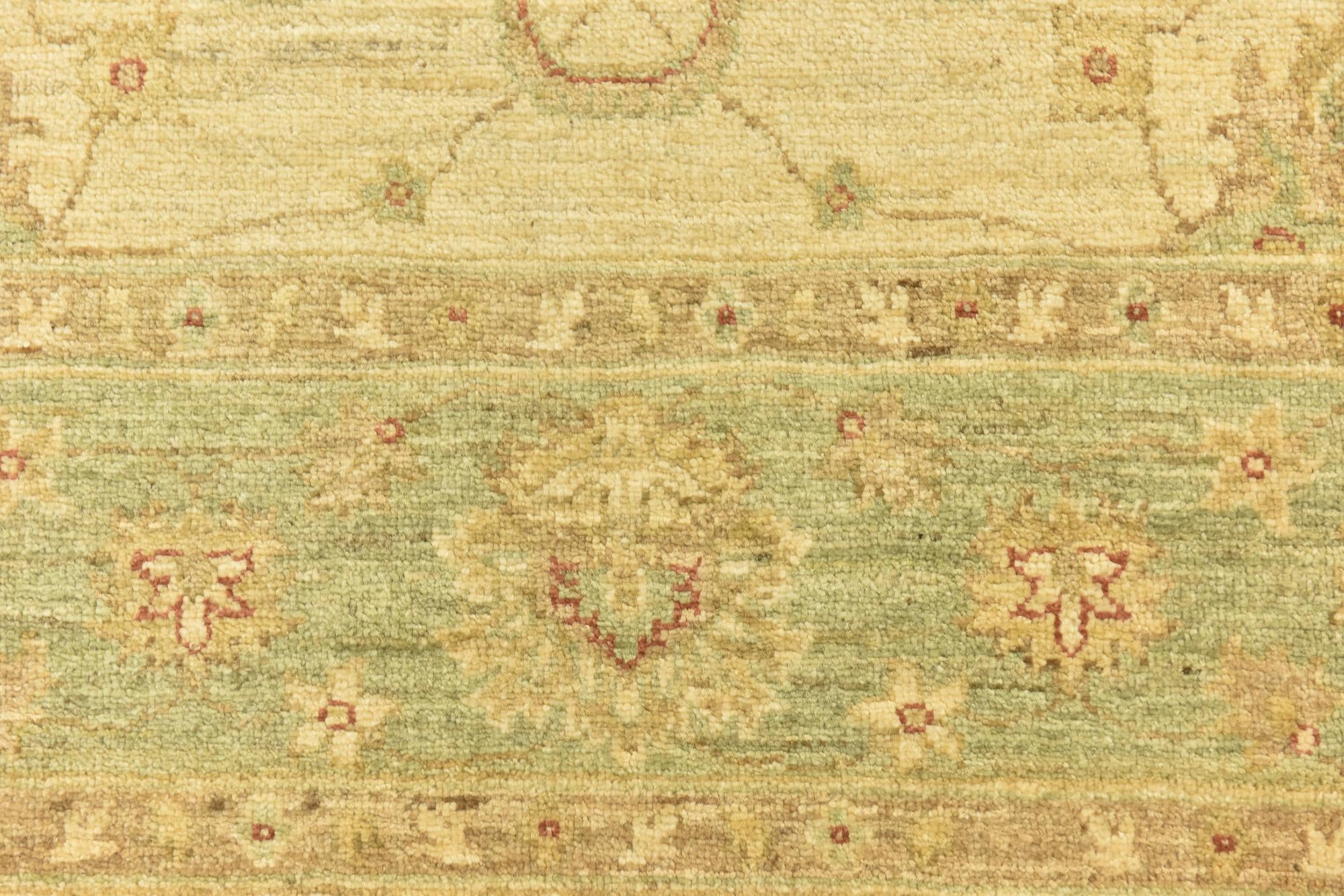 5' 8 x 8' 2 Hand Knotted Peshawar Ziegler Rug