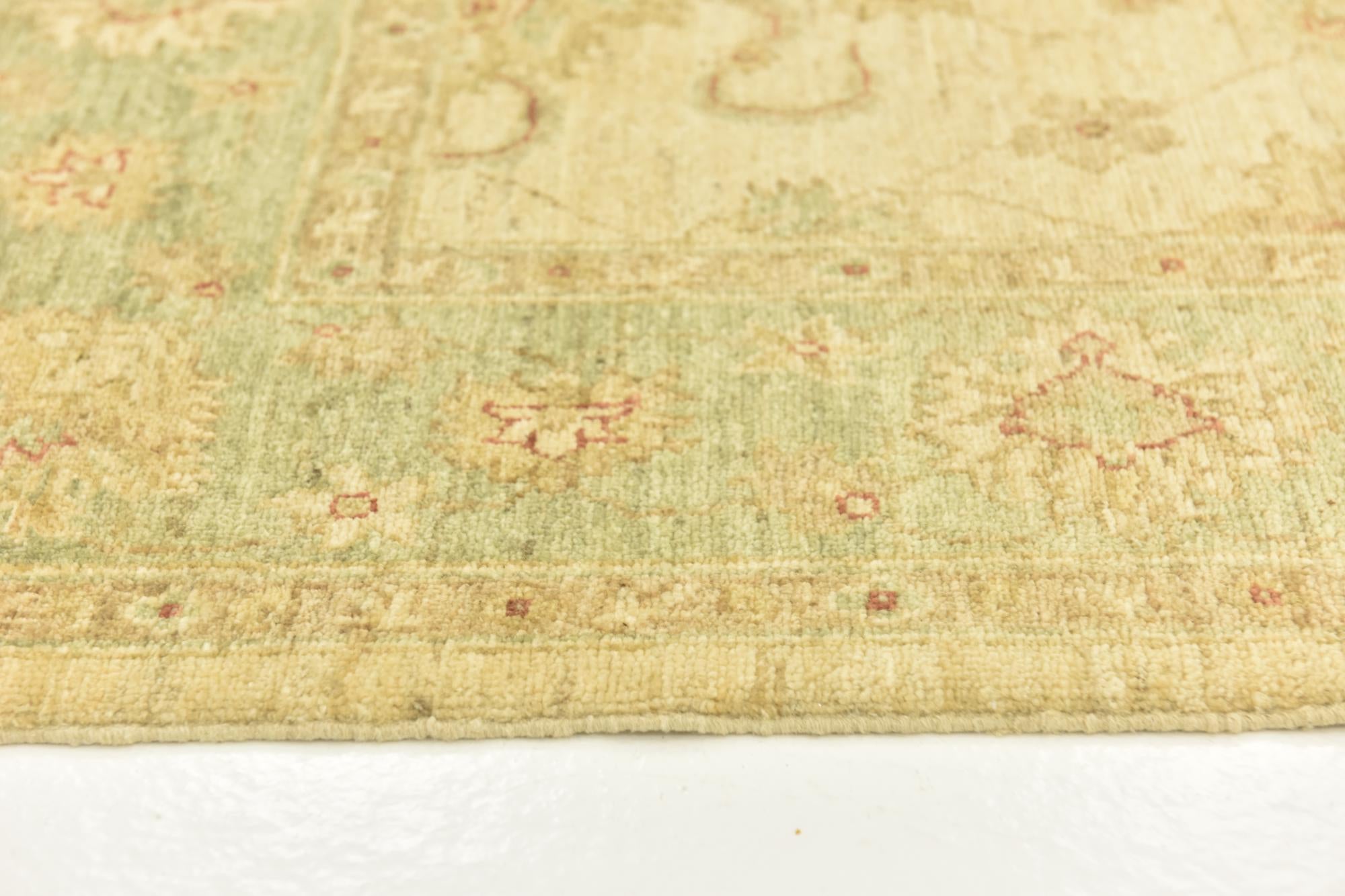 5' 8 x 8' 2 Hand Knotted Peshawar Ziegler Rug