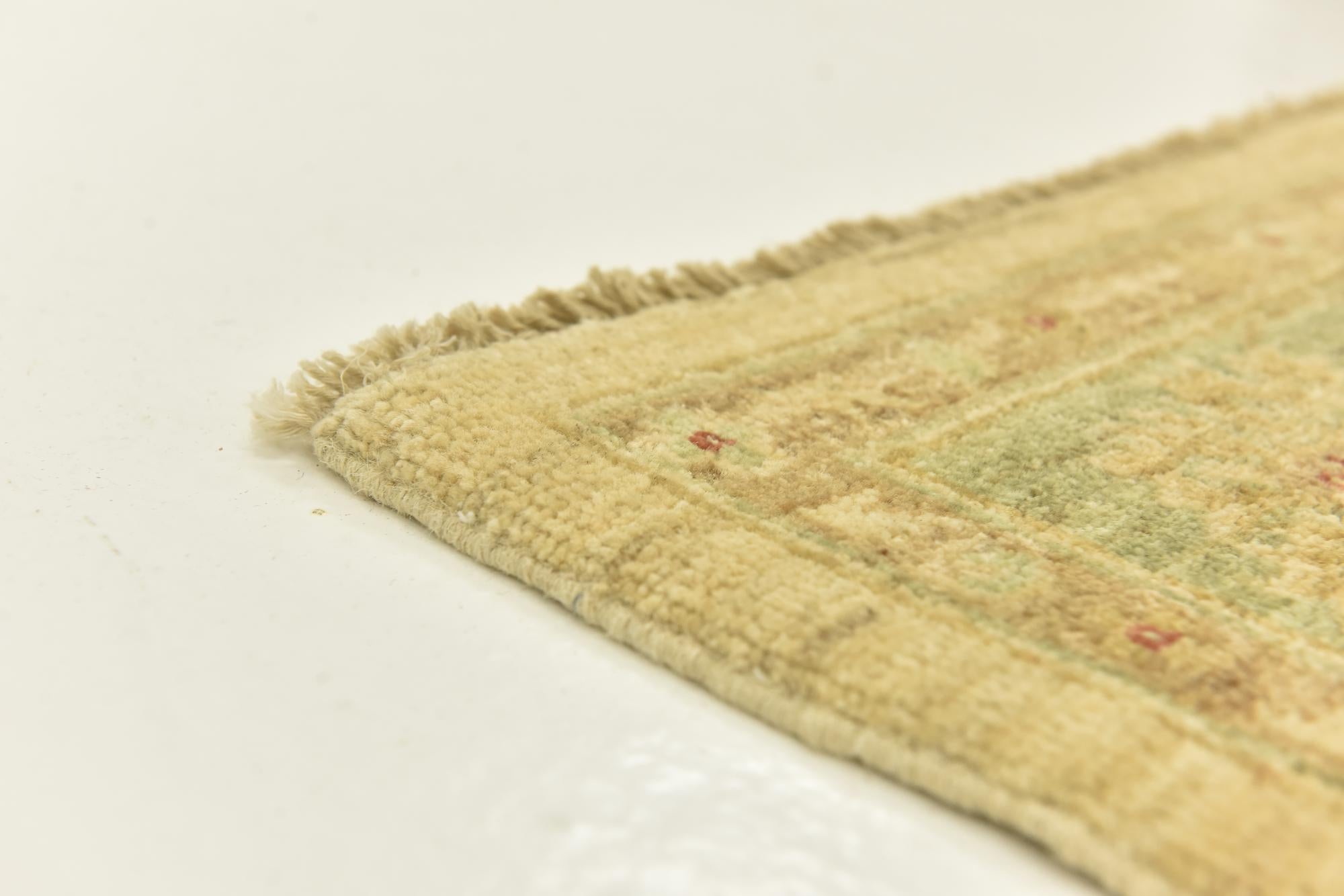 5' 8 x 8' 2 Hand Knotted Peshawar Ziegler Rug