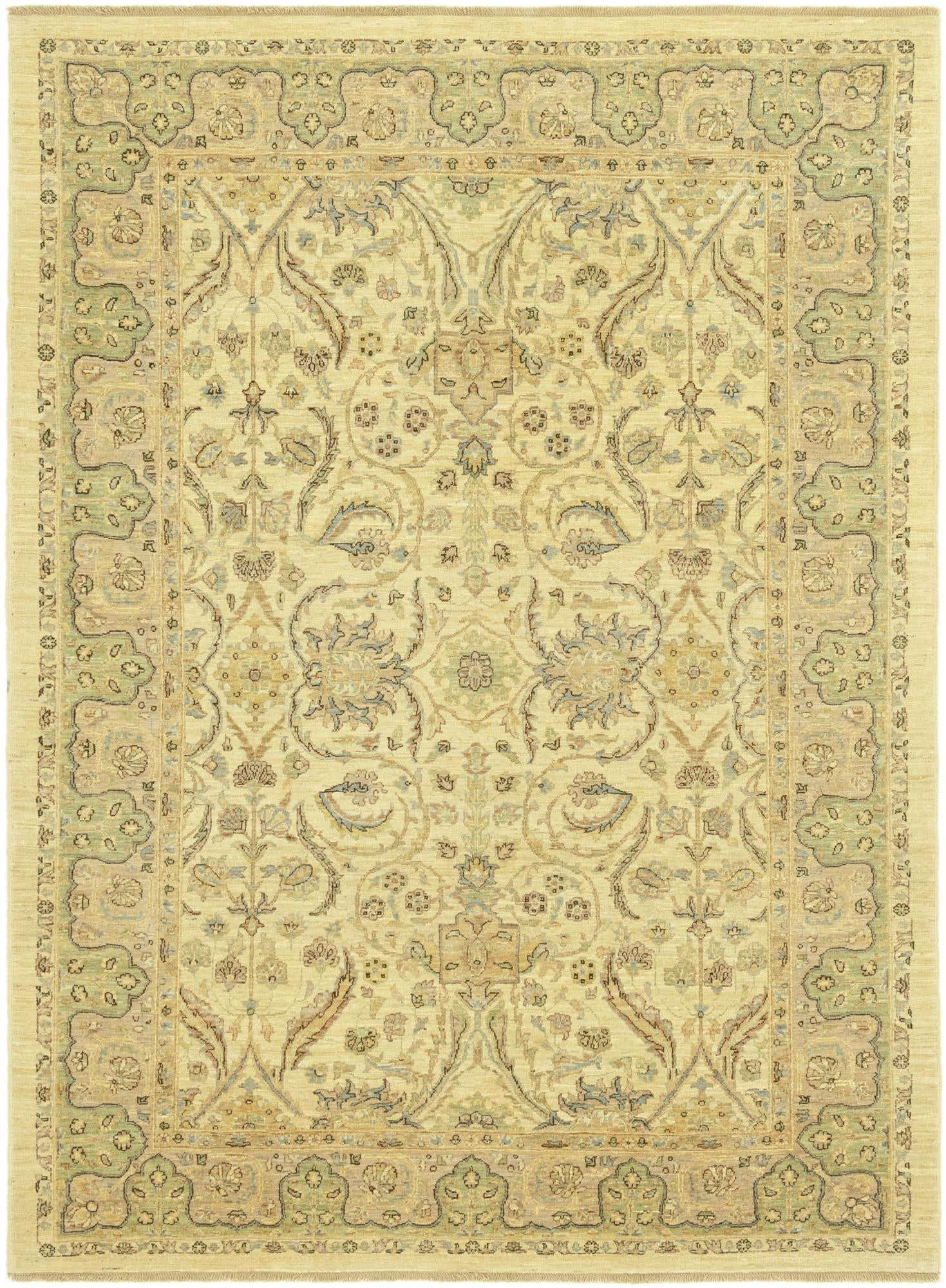 5' 6 x 7' 6 Hand Knotted Peshawar Ziegler Rug