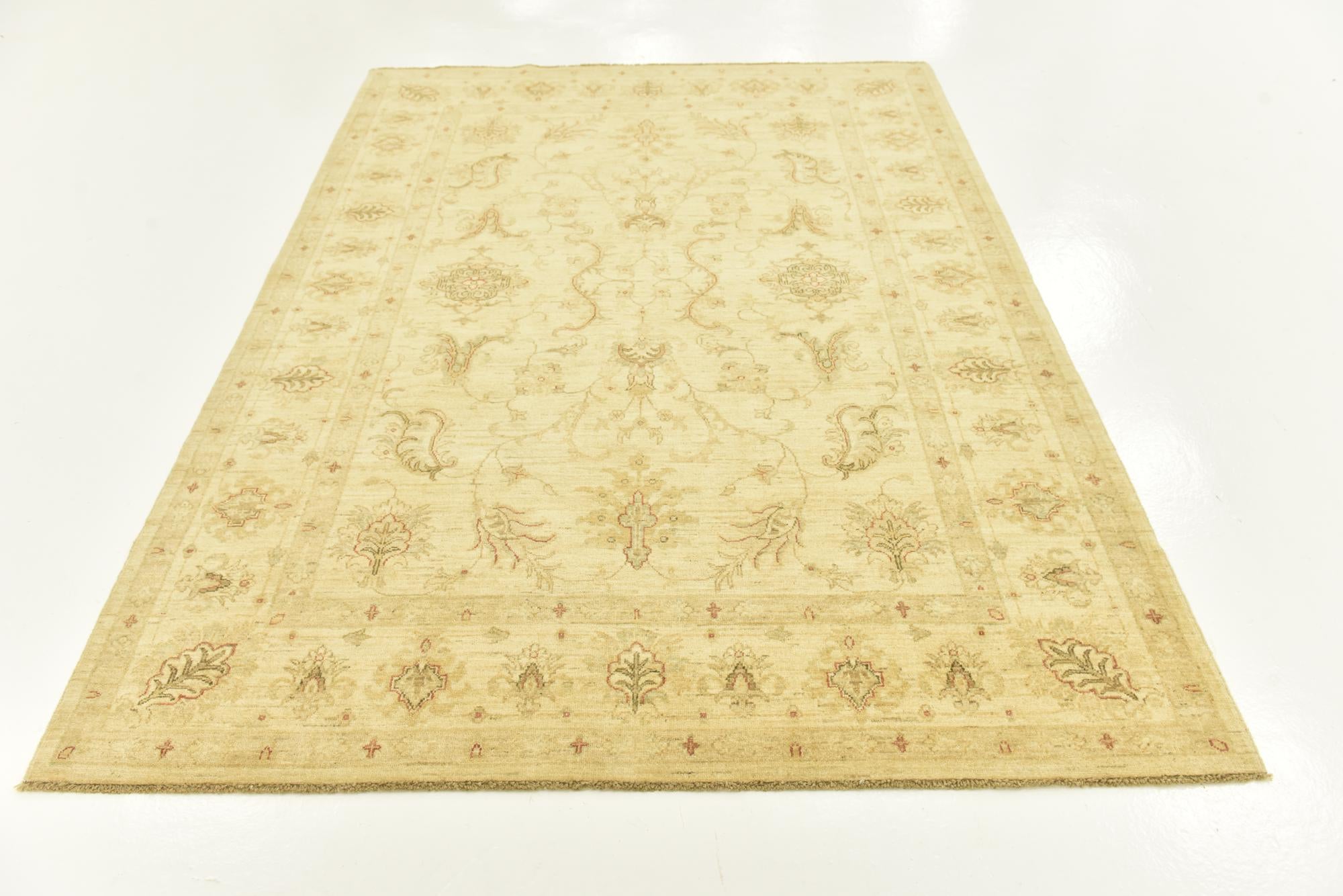 5' 9 x 7' 8 Hand Knotted Peshawar Ziegler Rug