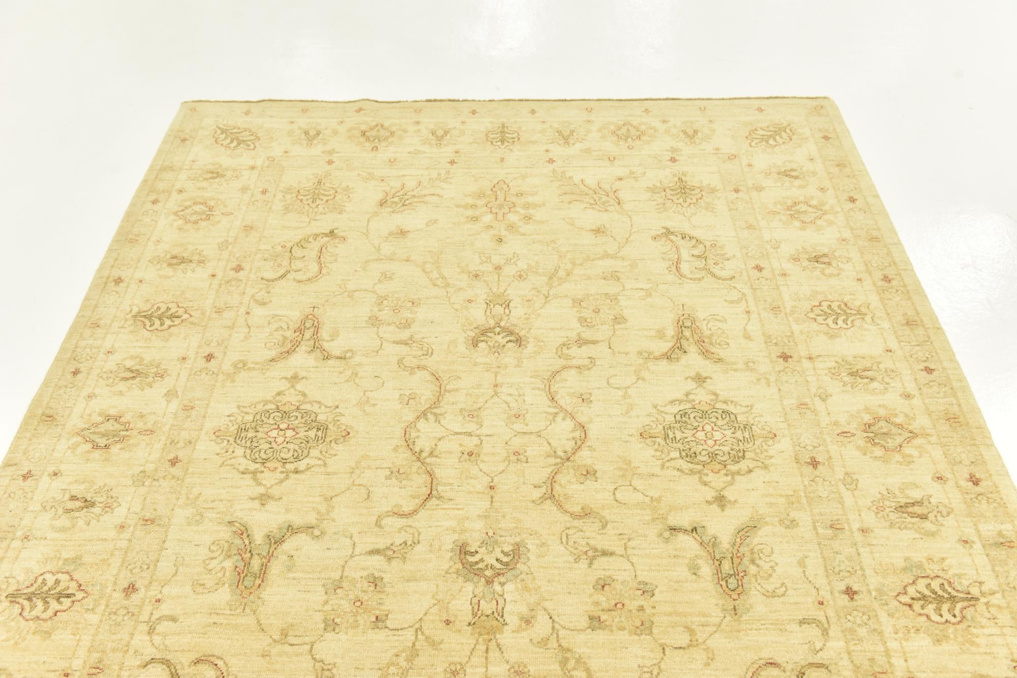 5' 9 x 7' 8 Hand Knotted Peshawar Ziegler Rug
