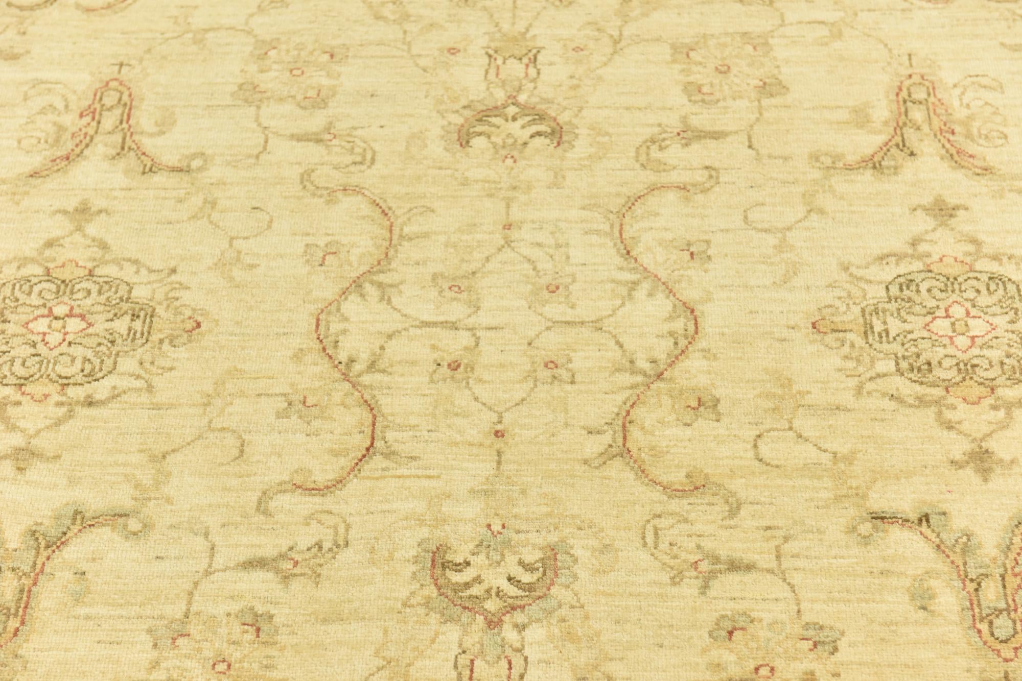 5' 9 x 7' 8 Hand Knotted Peshawar Ziegler Rug