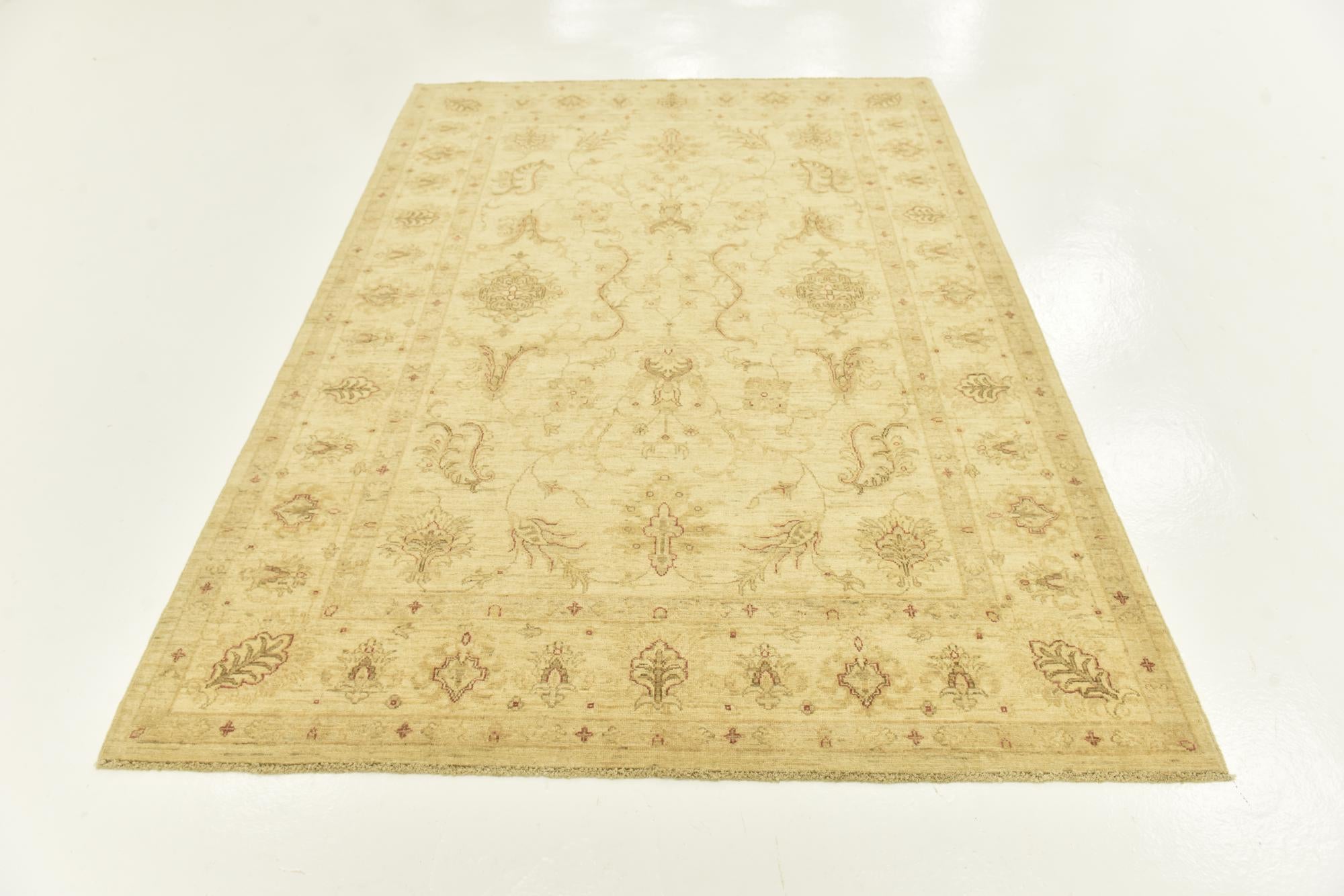 5' 7 x 7' 9 Hand Knotted Peshawar Ziegler Rug