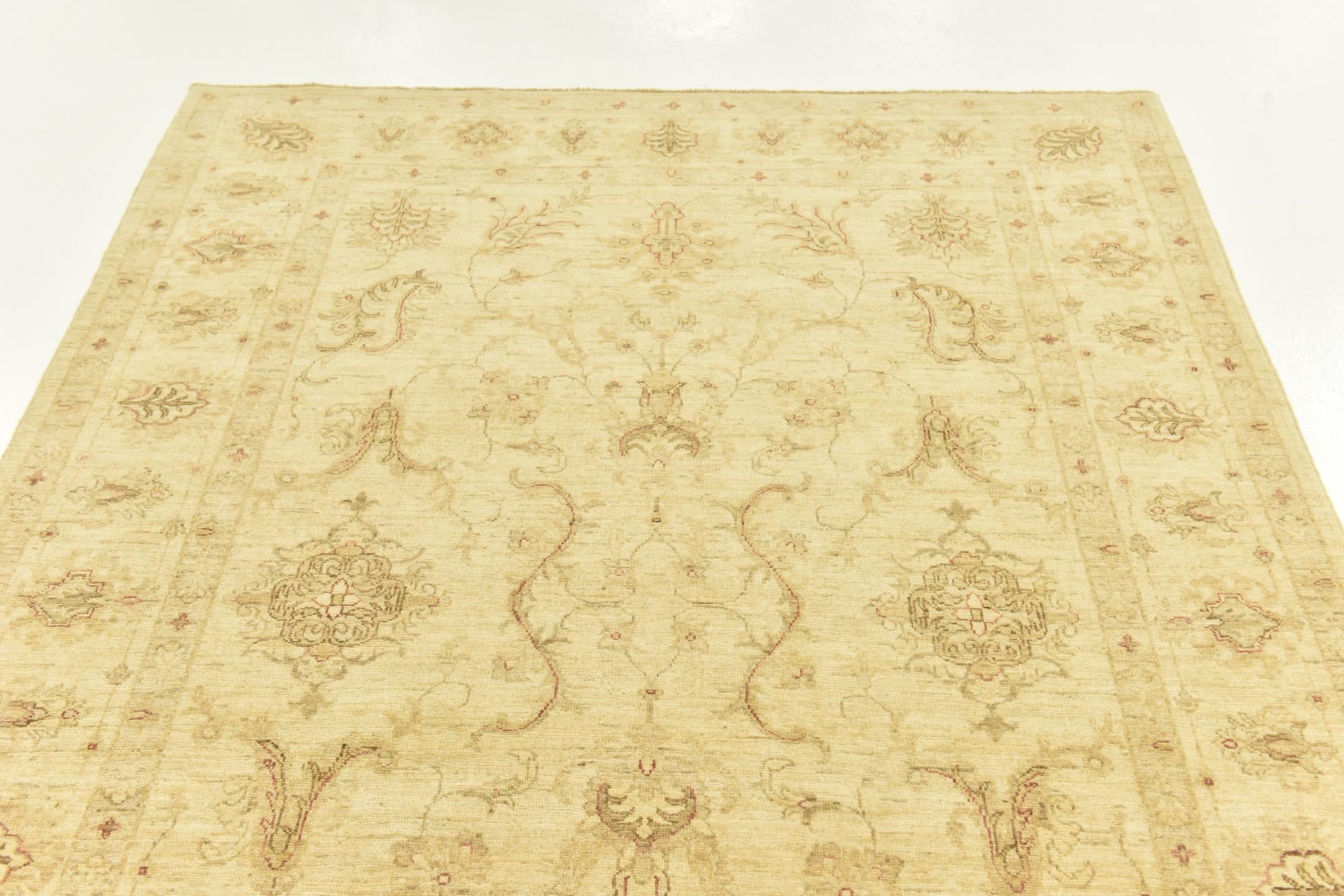 5' 7 x 7' 9 Hand Knotted Peshawar Ziegler Rug
