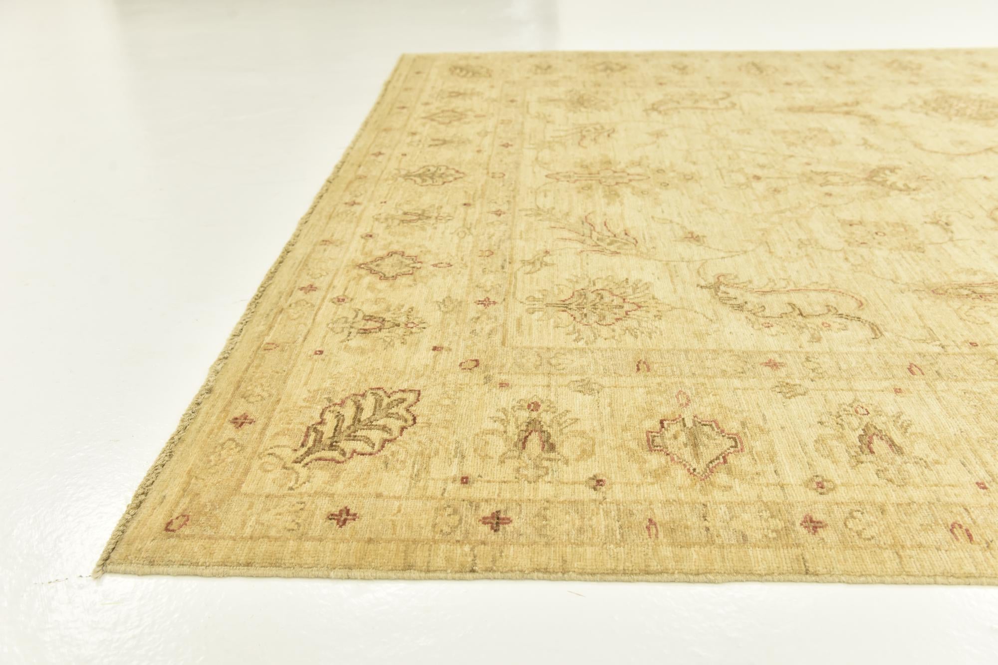 5' 7 x 7' 9 Hand Knotted Peshawar Ziegler Rug