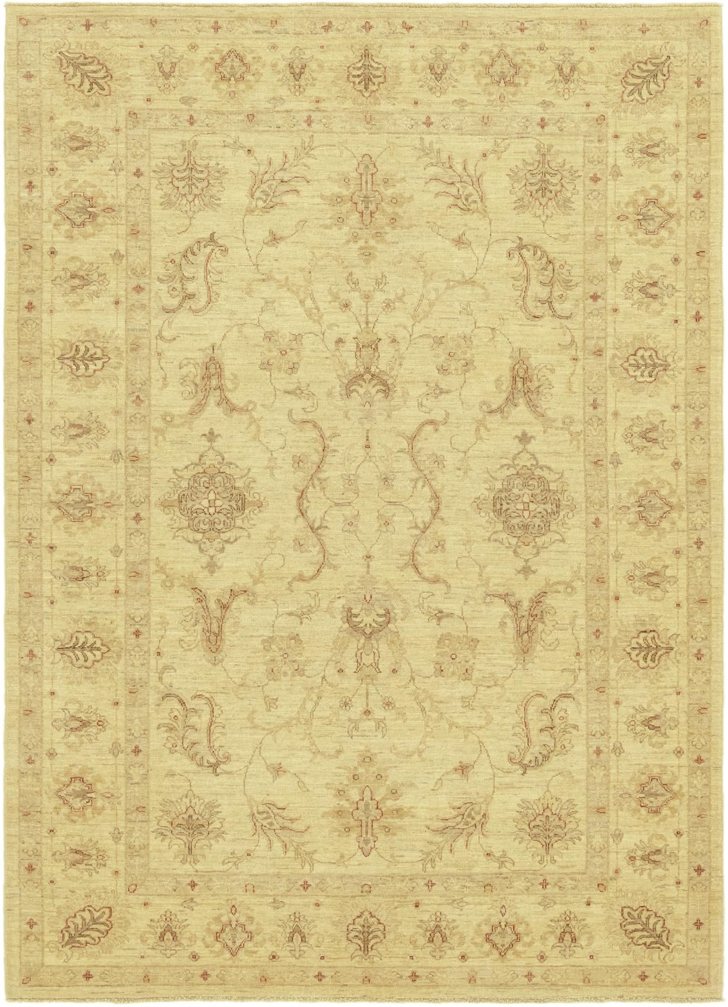 5' 7 x 7' 9 Hand Knotted Peshawar Ziegler Rug
