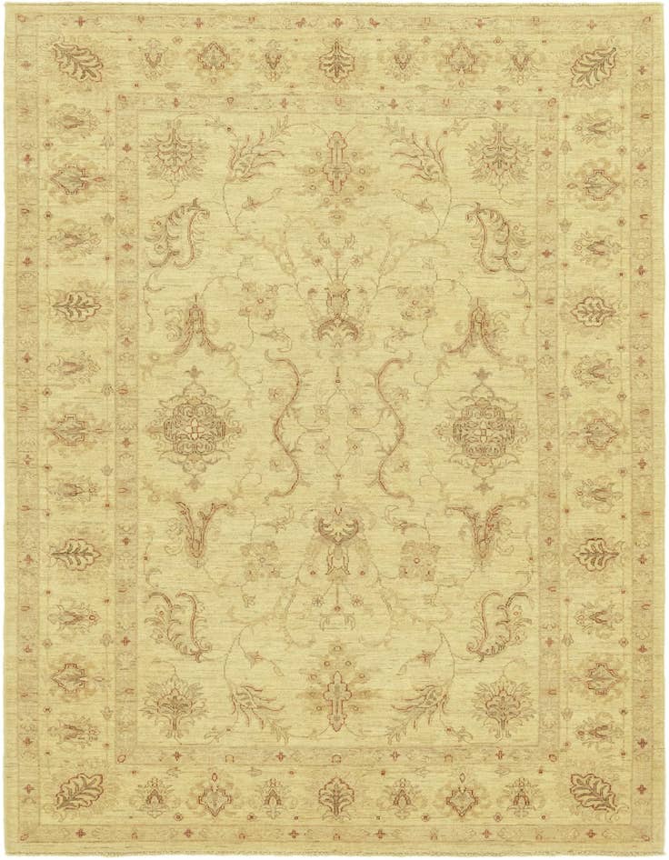 Detail image of 5' 7 x 7' 9 Hand Knotted Peshawar Ziegler Rug