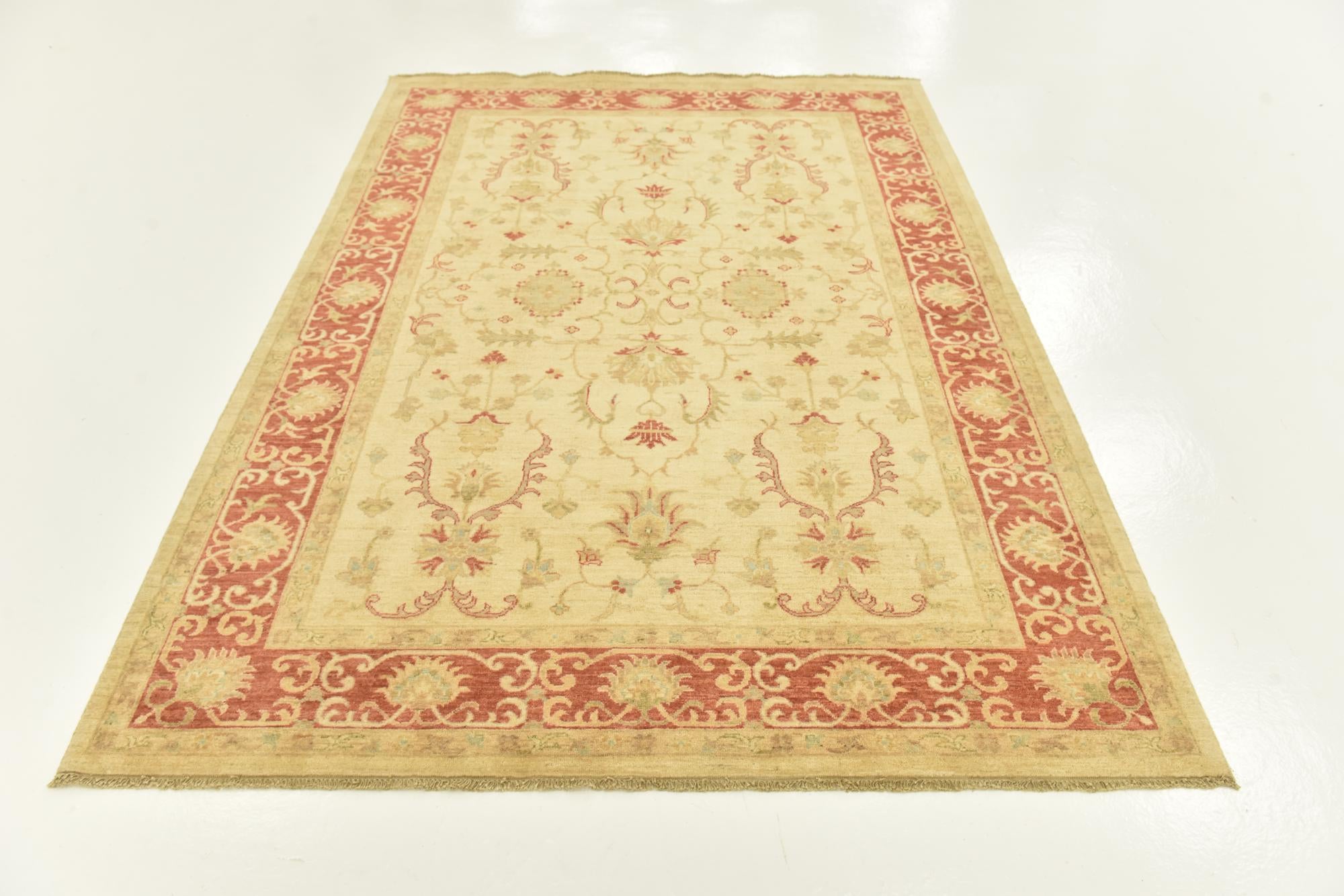 5' 9 x 7' 10 Hand Knotted Peshawar Ziegler Rug