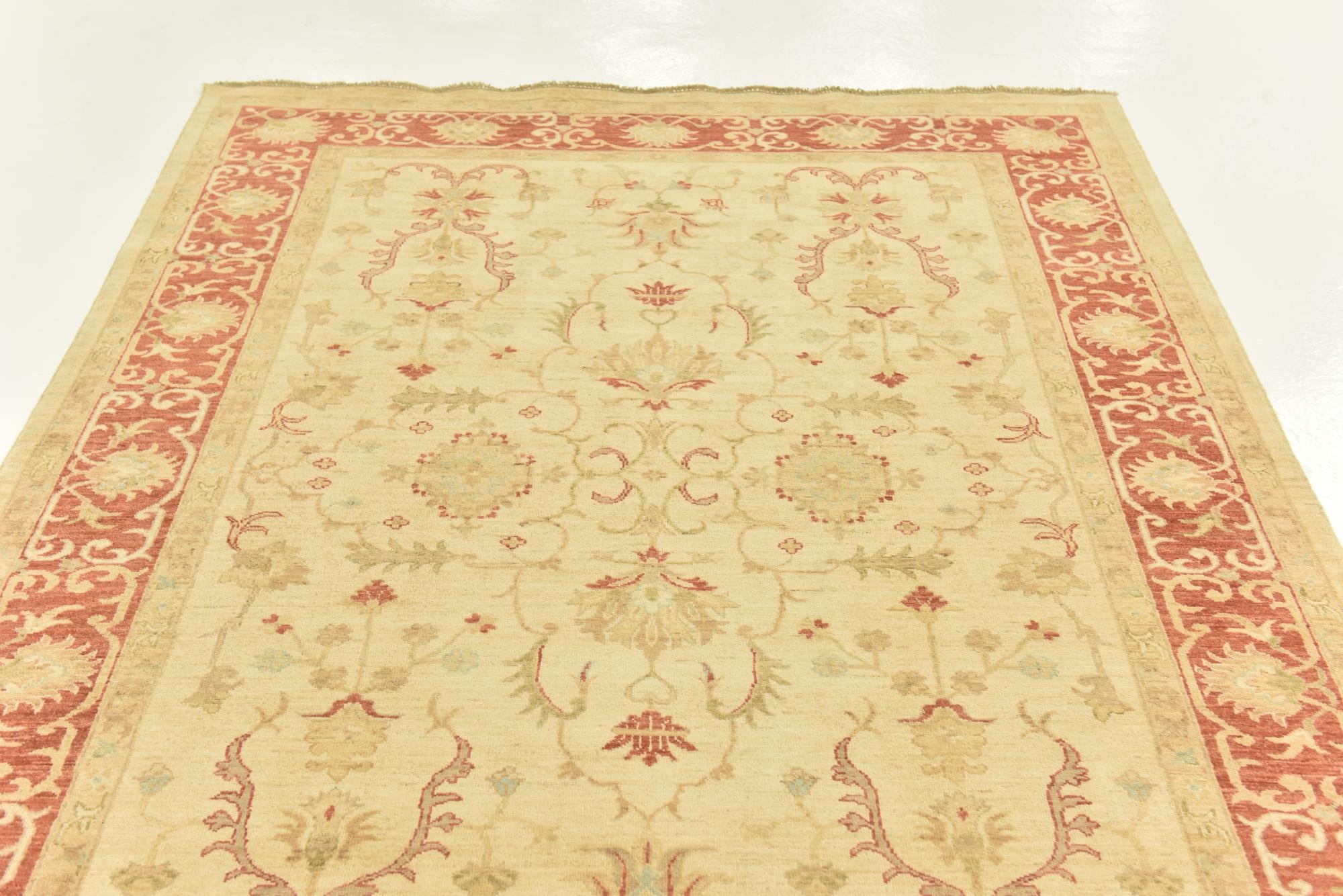 5' 9 x 7' 10 Hand Knotted Peshawar Ziegler Rug