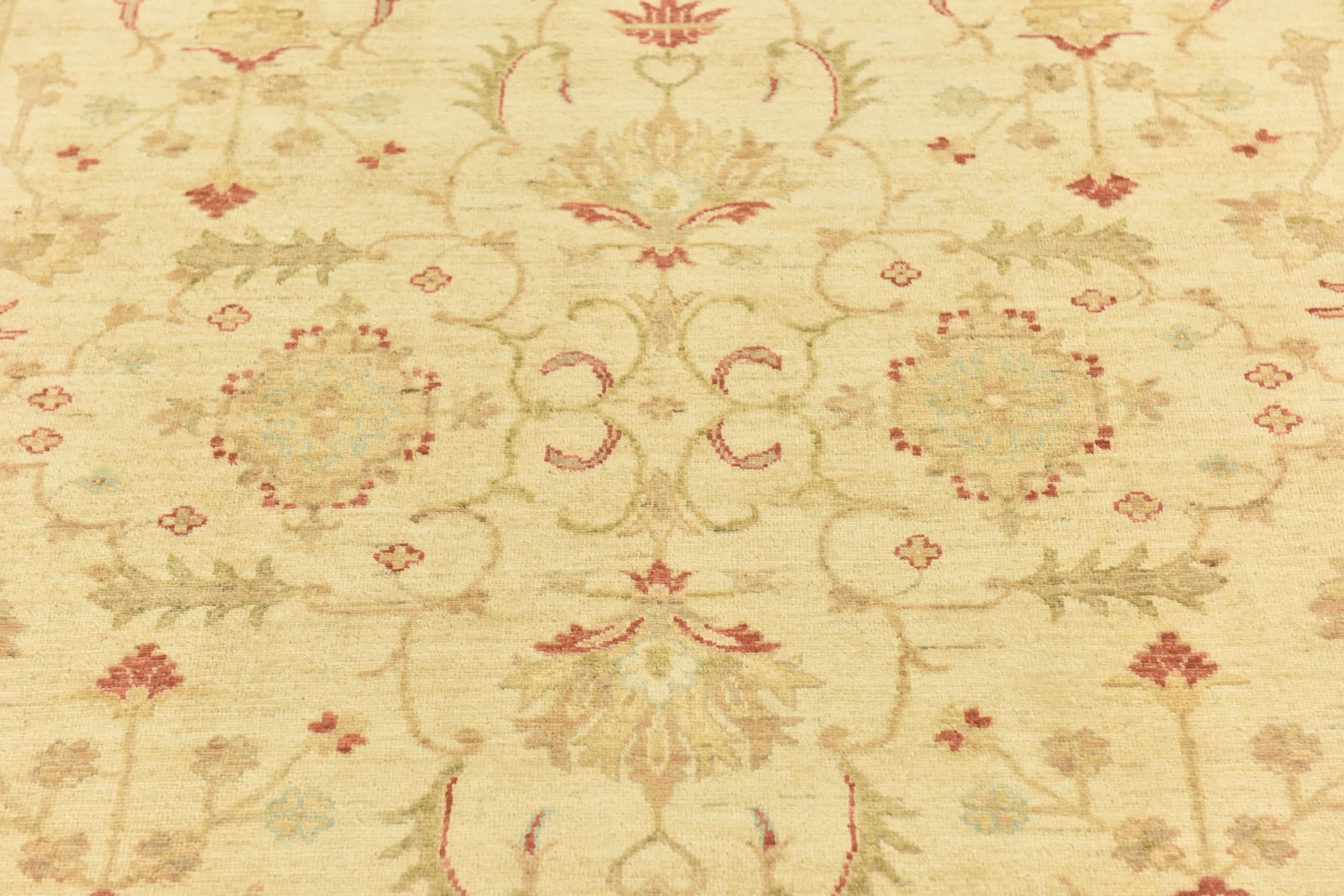 5' 9 x 7' 10 Hand Knotted Peshawar Ziegler Rug