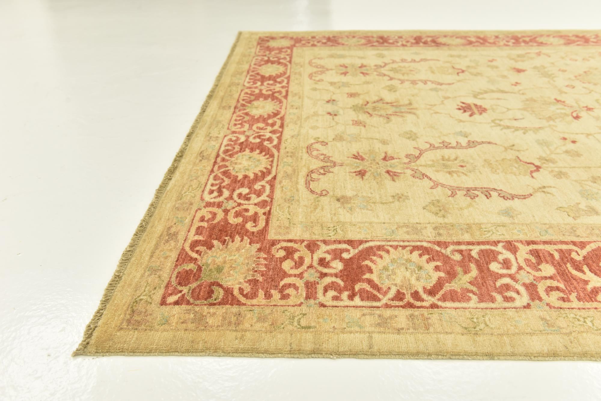 5' 9 x 7' 10 Hand Knotted Peshawar Ziegler Rug