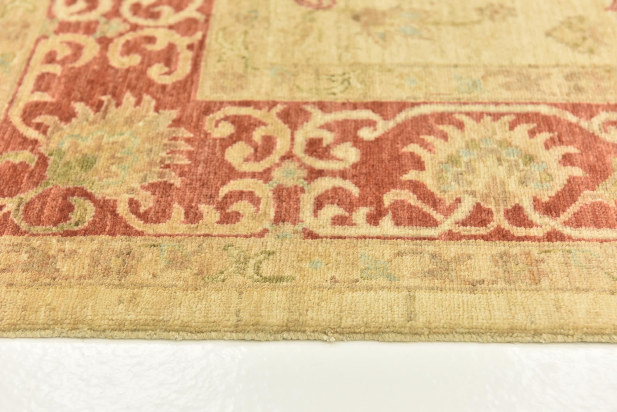 5' 9 x 7' 10 Hand Knotted Peshawar Ziegler Rug