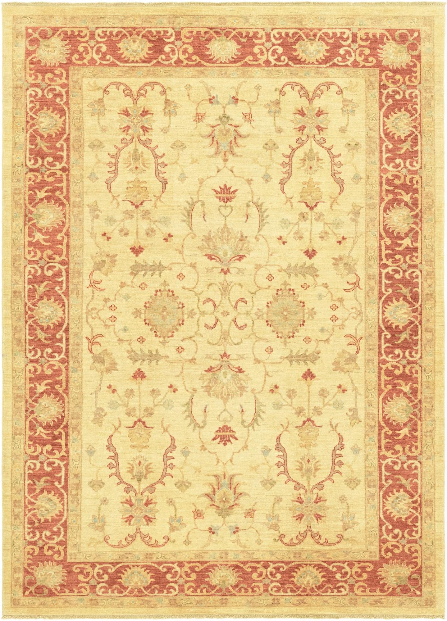 5' 9 x 7' 10 Hand Knotted Peshawar Ziegler Rug
