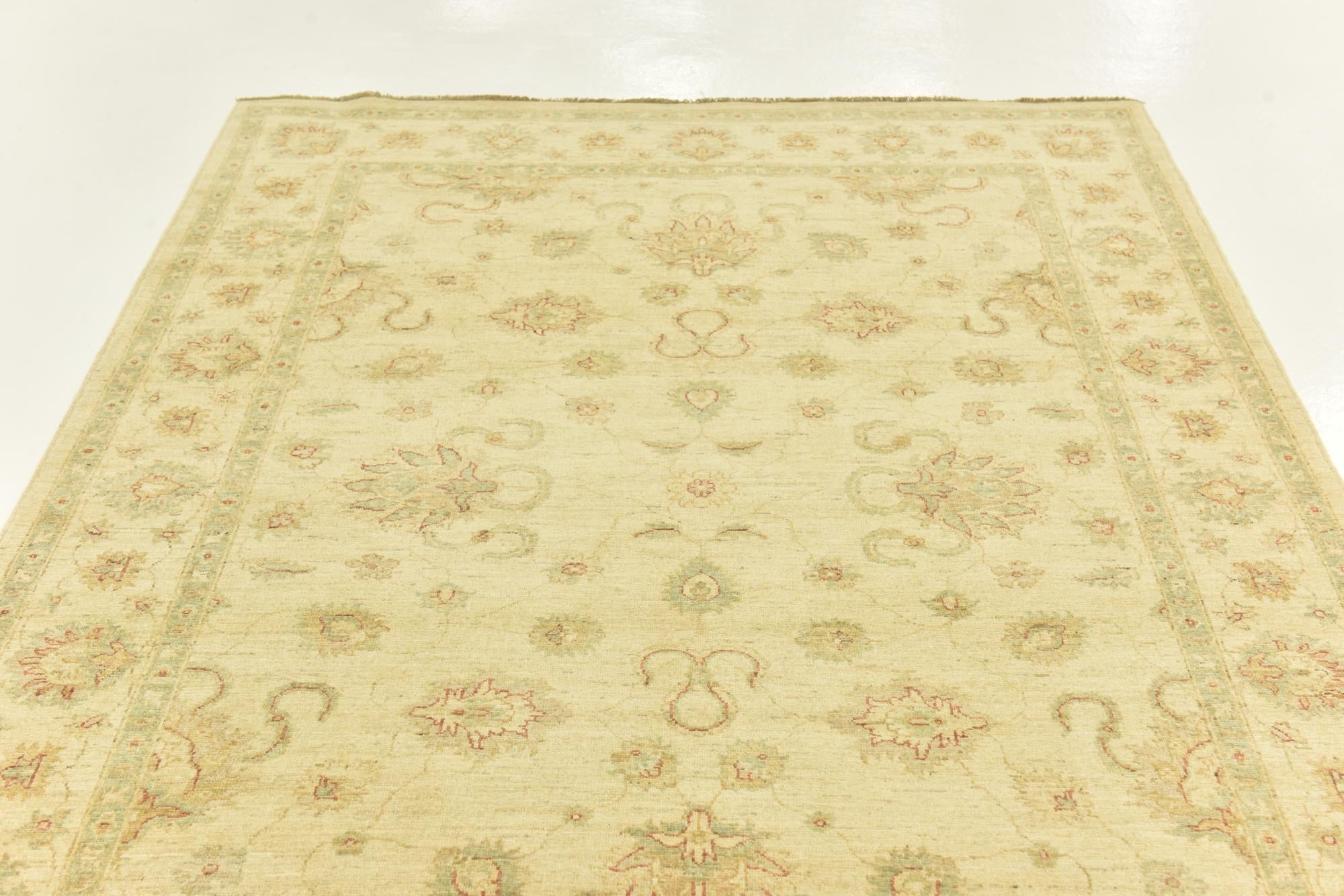 5' 9 x 8' 2 Hand Knotted Peshawar Ziegler Rug
