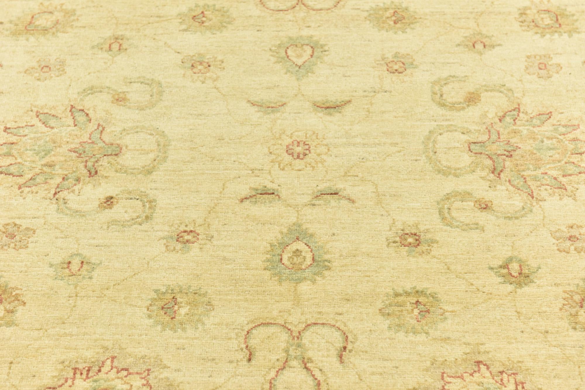 5' 9 x 8' 2 Hand Knotted Peshawar Ziegler Rug