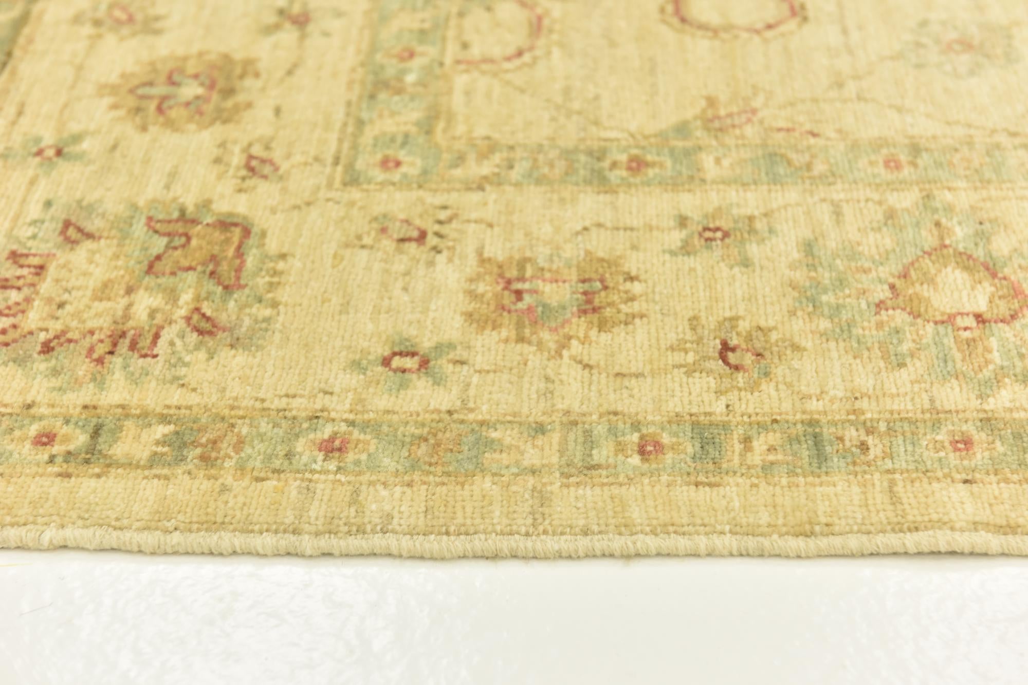 5' 9 x 8' 2 Hand Knotted Peshawar Ziegler Rug