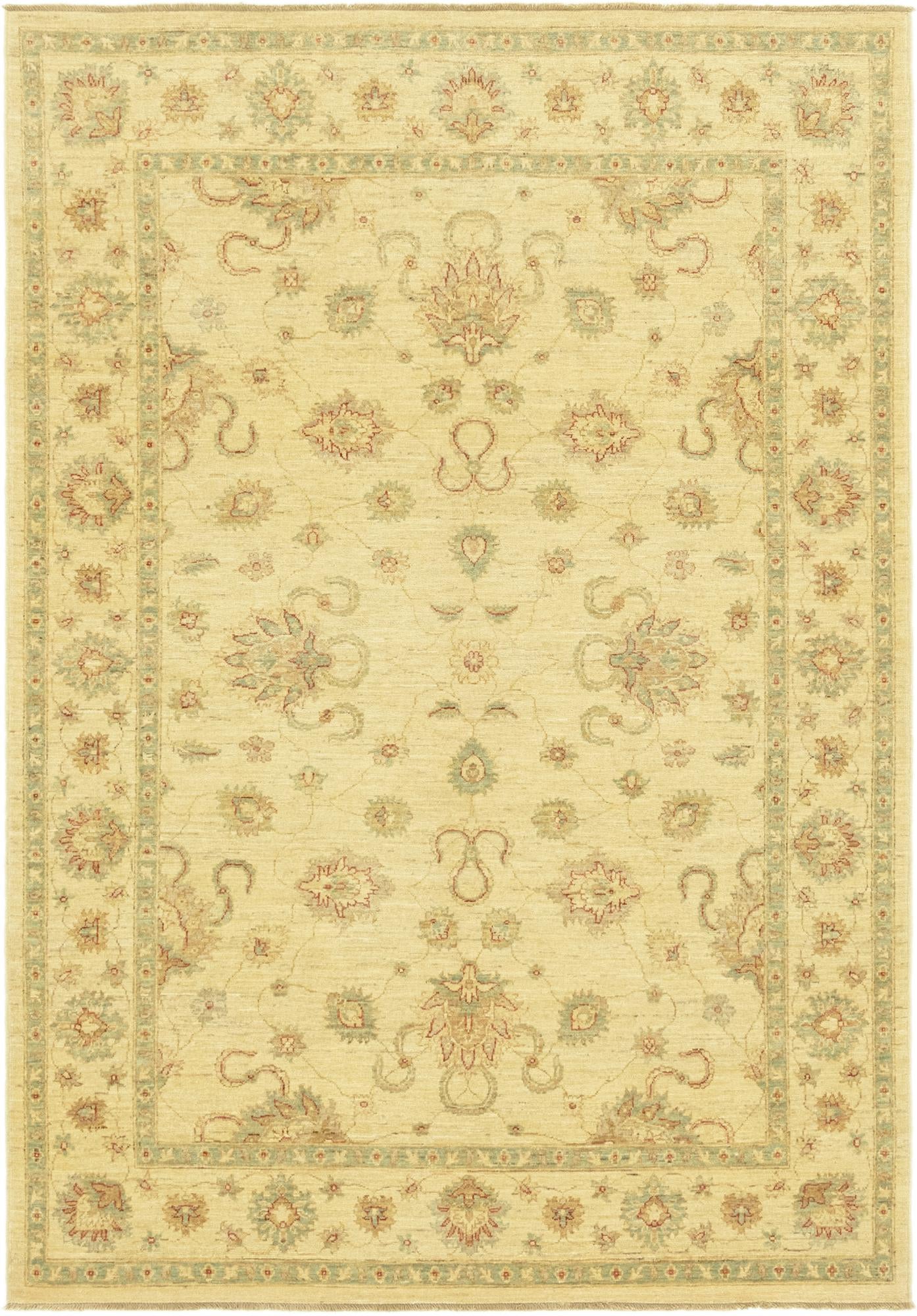 5' 9 x 8' 2 Hand Knotted Peshawar Ziegler Rug