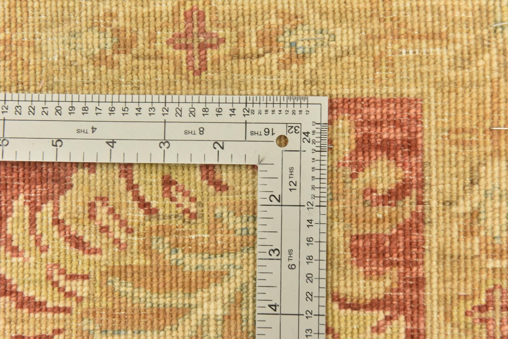 5' 9 x 8' 1 Hand Knotted Peshawar Ziegler Rug