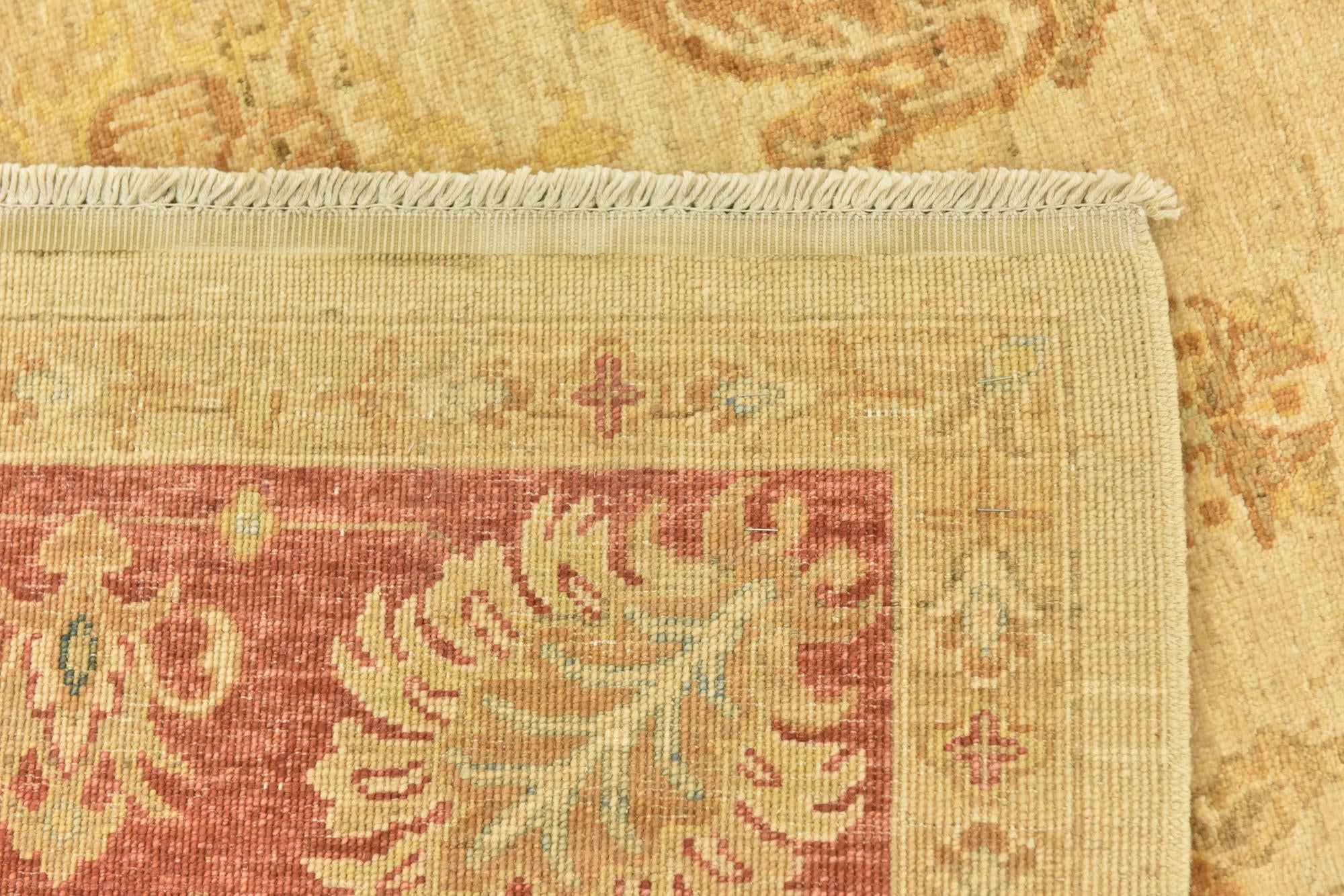 5' 9 x 8' 1 Hand Knotted Peshawar Ziegler Rug