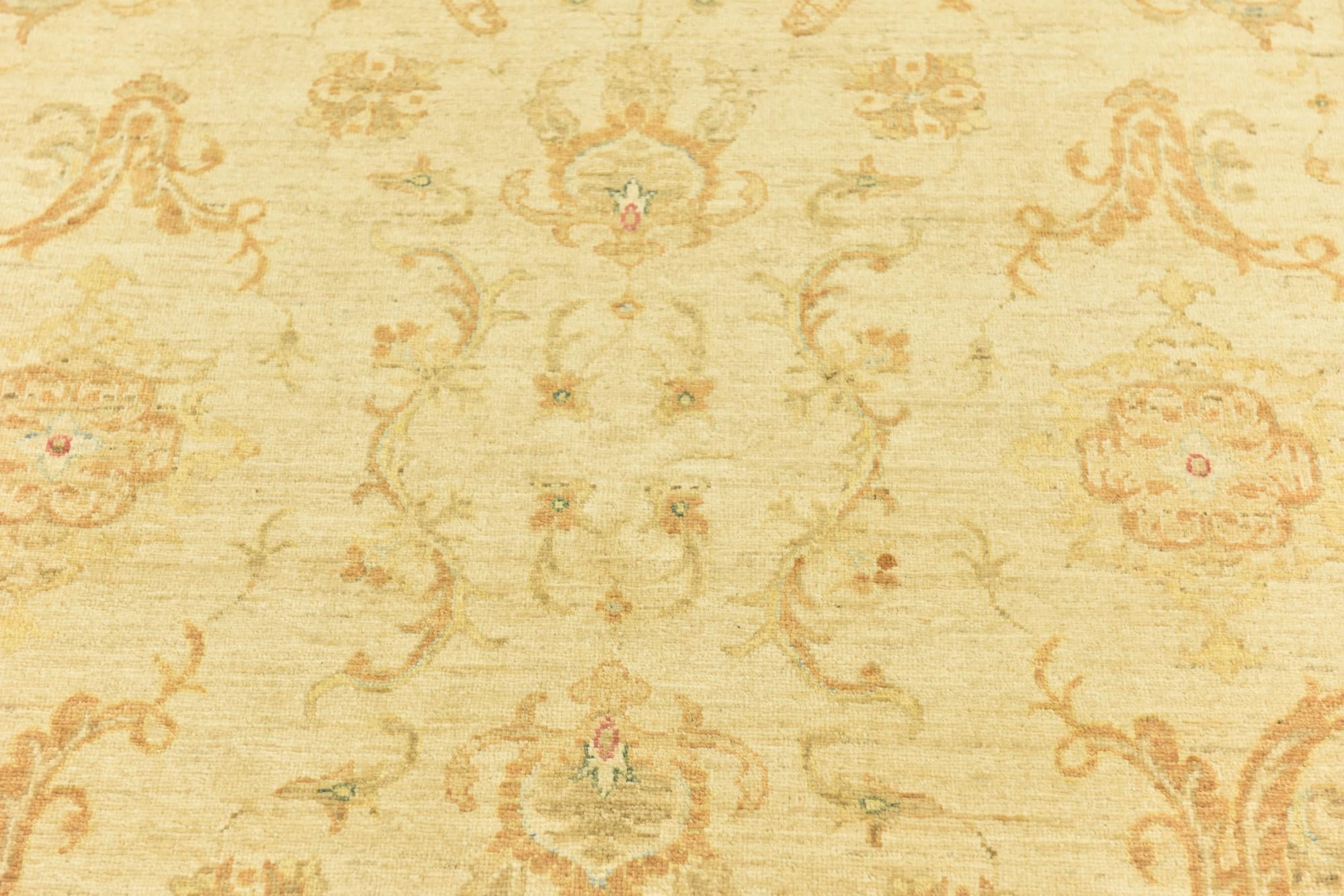 5' 9 x 8' 1 Hand Knotted Peshawar Ziegler Rug