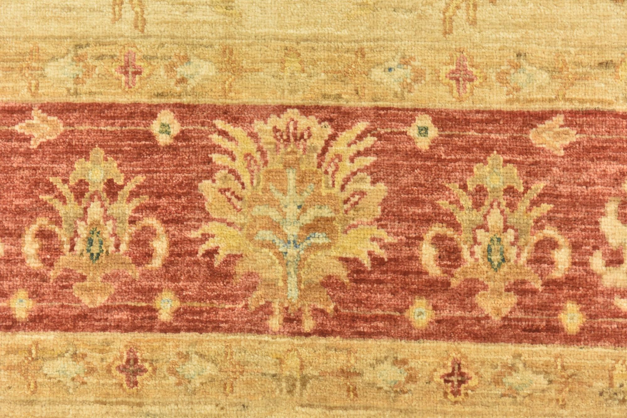 5' 9 x 8' 1 Hand Knotted Peshawar Ziegler Rug