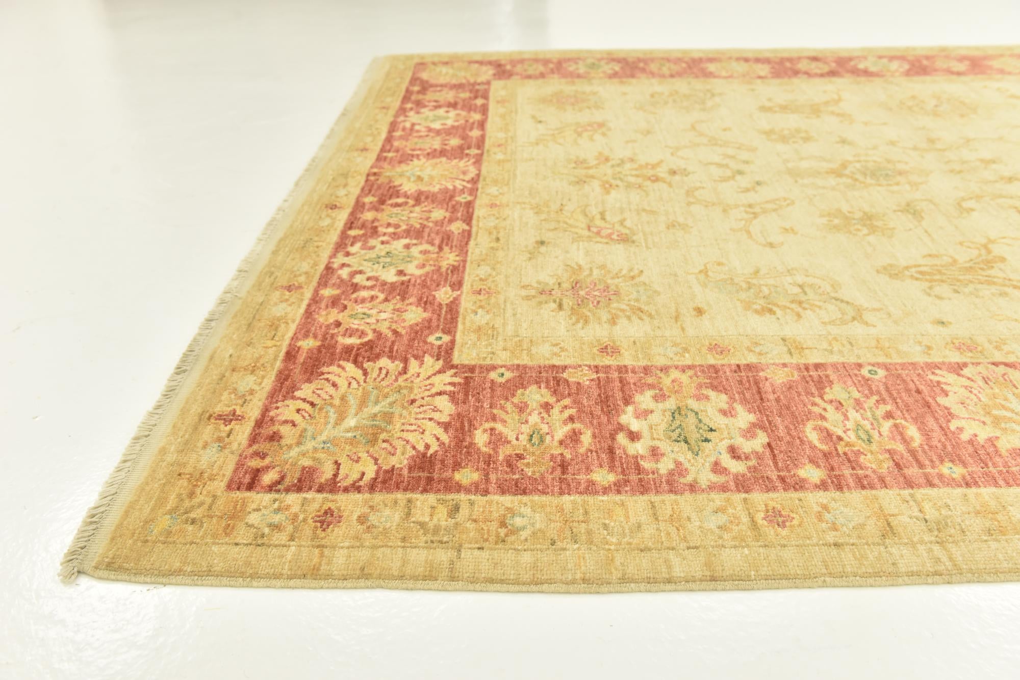 5' 9 x 8' 1 Hand Knotted Peshawar Ziegler Rug